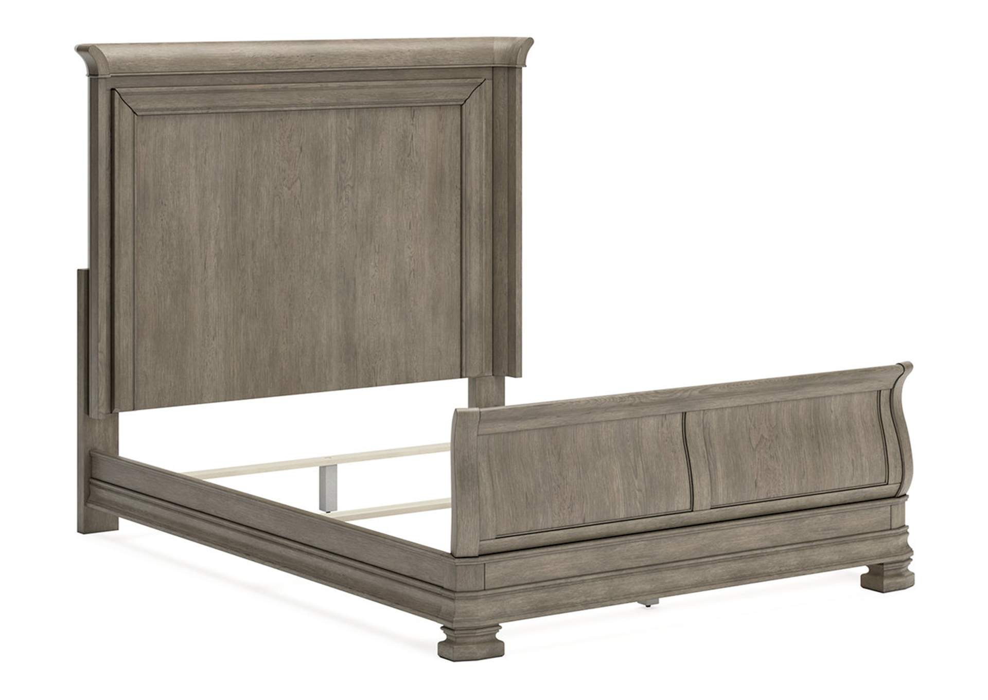 Lexorne Queen Sleigh Bed with Mirrored Dresser and Nightstand,Signature Design By Ashley