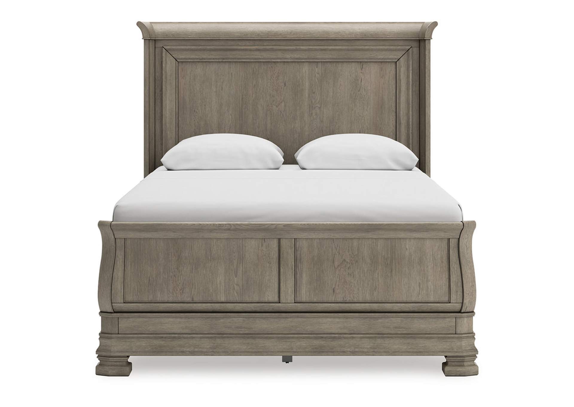 Lexorne Queen Sleigh Bed with Mirrored Dresser, Chest and Nightstand,Signature Design By Ashley