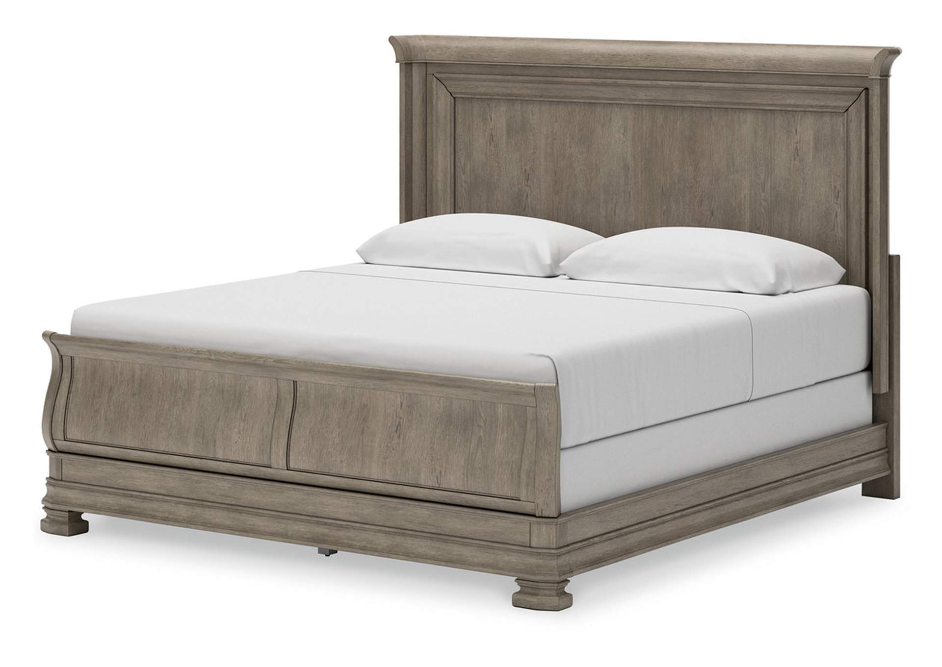 Lexorne King Sleigh Bed with Mirrored Dresser and 2 Nightstands,Signature Design By Ashley