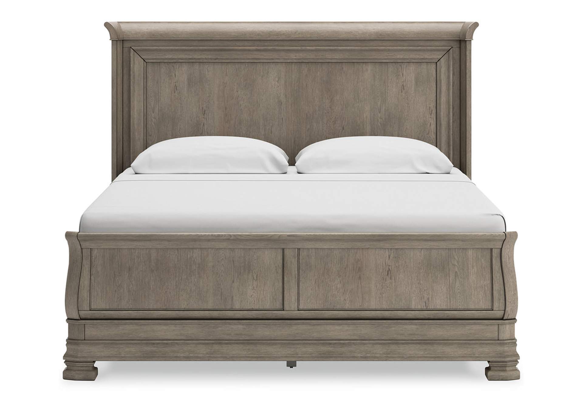 Lexorne King Sleigh Bed with Mirrored Dresser and Chest,Signature Design By Ashley