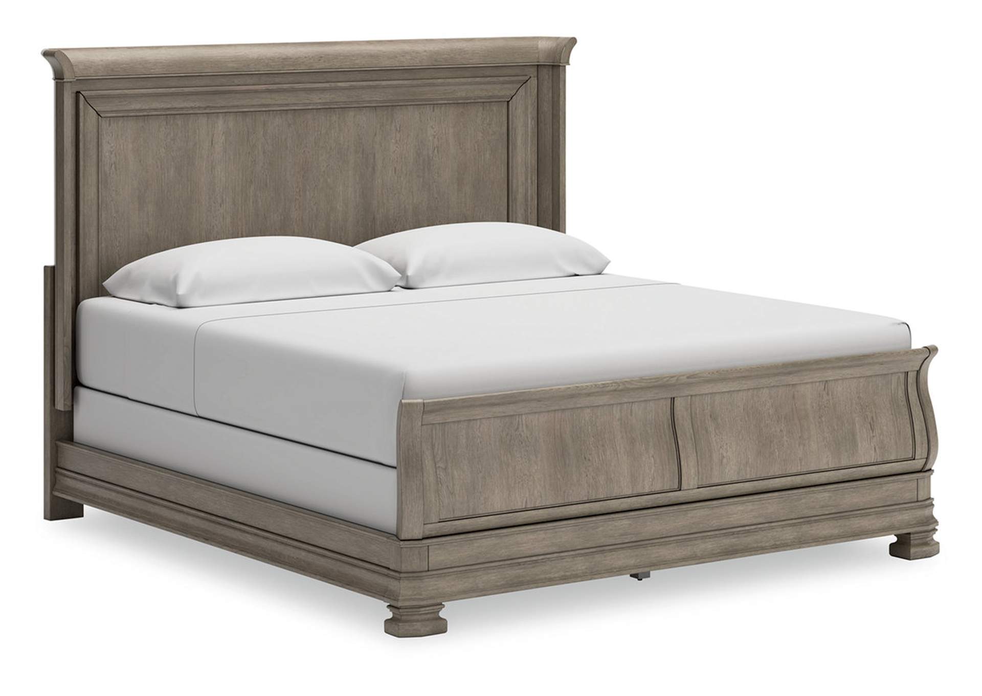 Lexorne California King Sleigh Bed with Mirrored Dresser, Chest and 2 Nightstands,Signature Design By Ashley