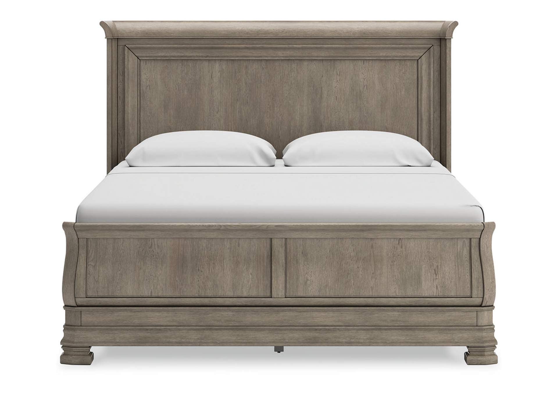 Lexorne California King Sleigh Bed with Mirrored Dresser, Chest and 2 Nightstands,Signature Design By Ashley