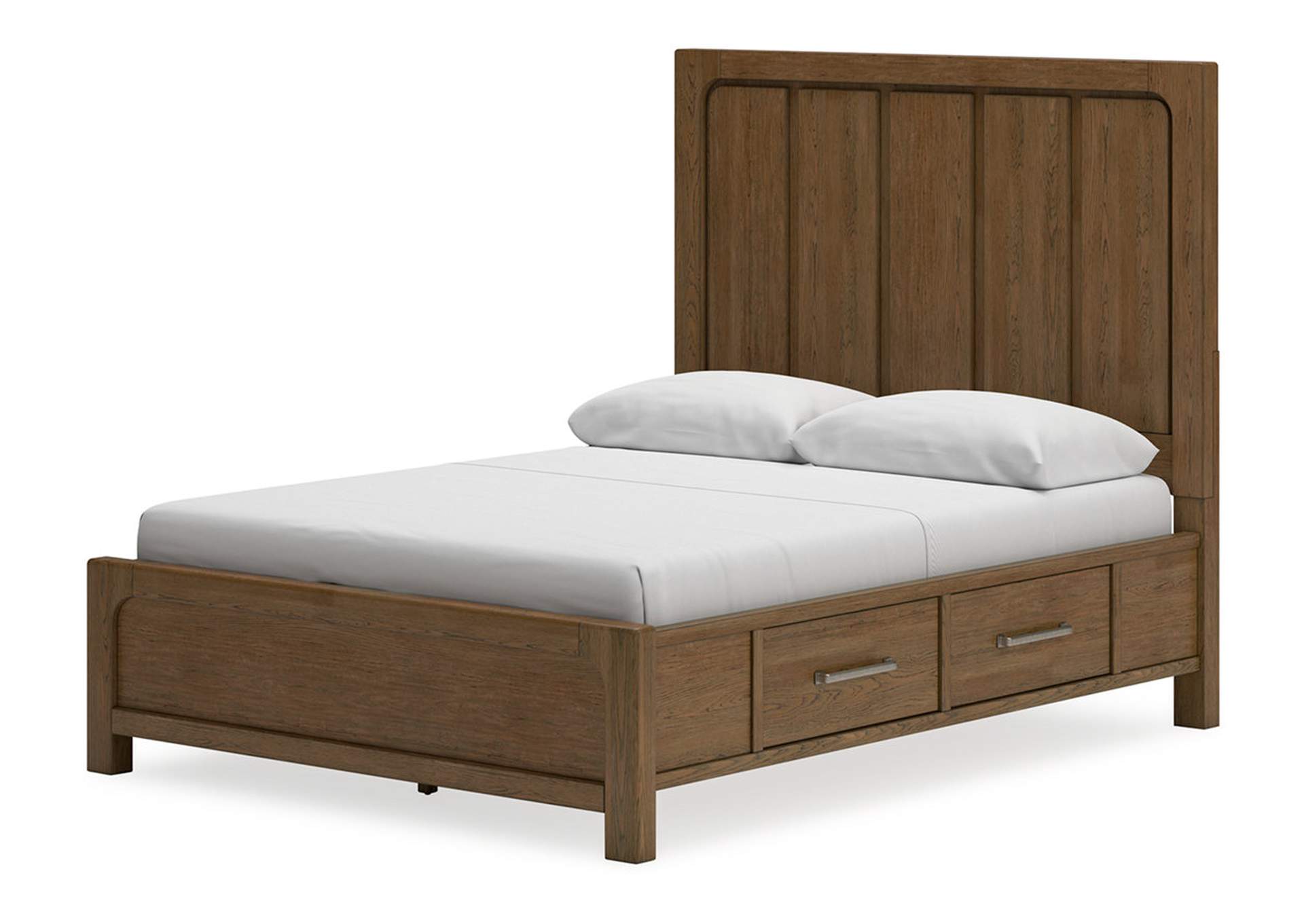 Cabalynn Queen Panel Bed with Storage with Mirrored Dresser and Nightstand,Signature Design By Ashley