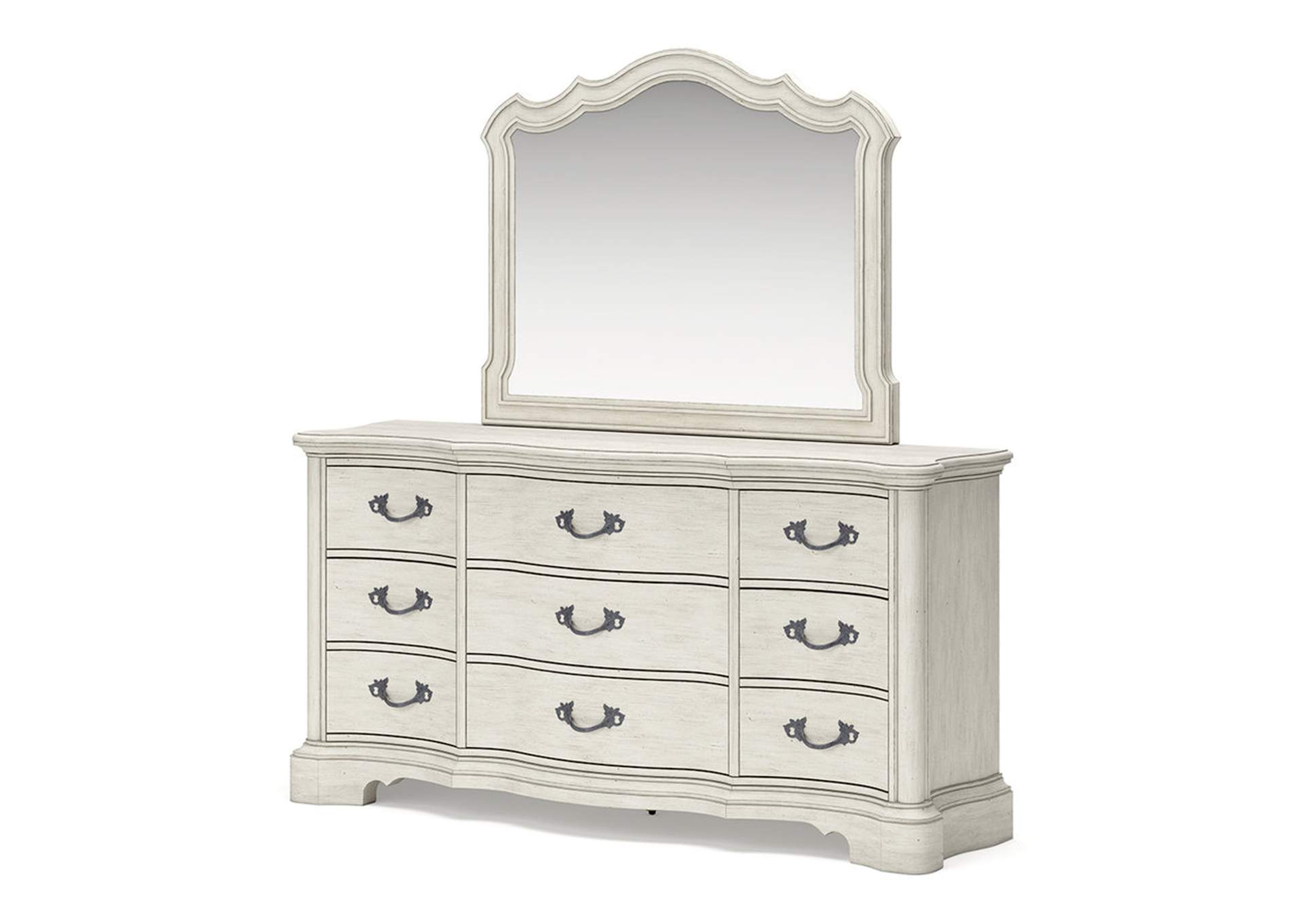 Arlendyne California King Upholstered Bed with Mirrored Dresser,Signature Design By Ashley