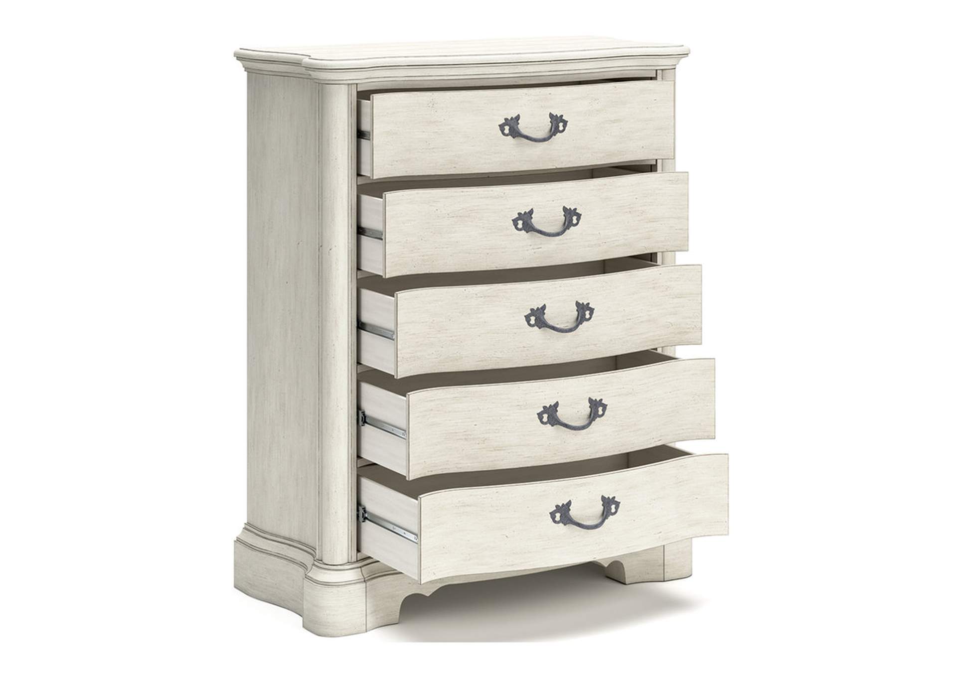 Arlendyne Queen Upholstered Bed with Mirrored Dresser, Chest and 2 Nightstands,Signature Design By Ashley