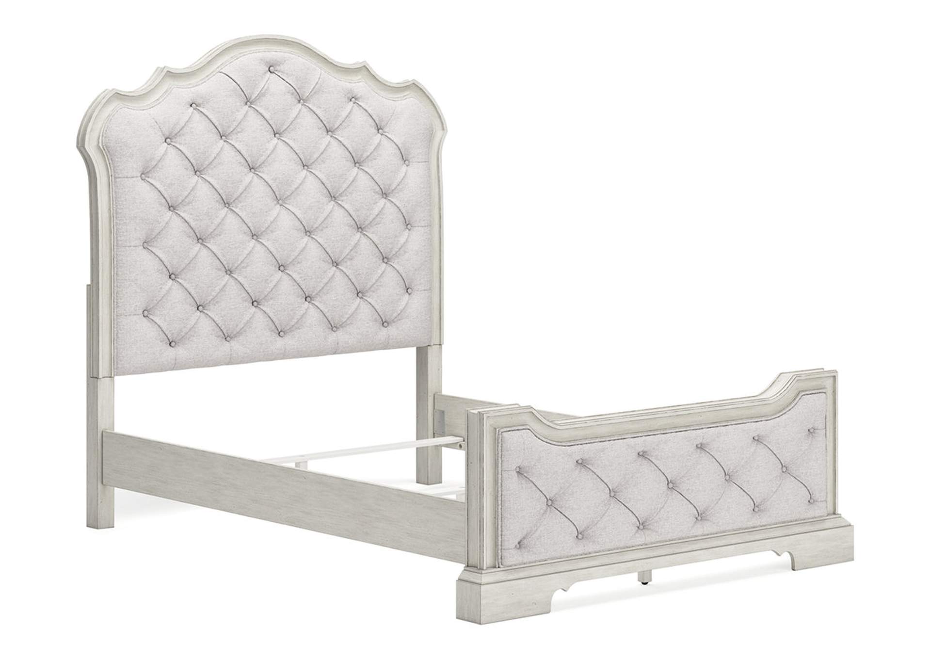 Arlendyne Queen Upholstered Bed with Mirrored Dresser, Chest and Nightstand,Signature Design By Ashley