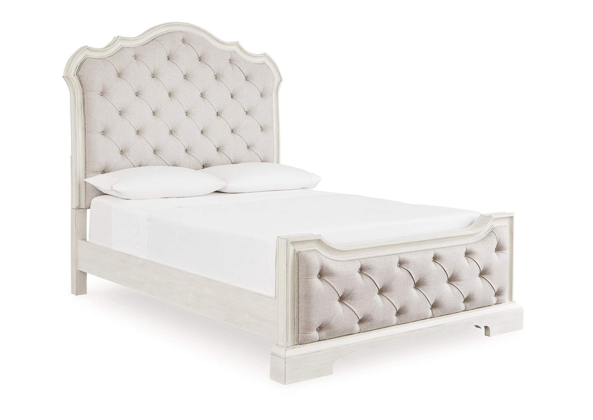 Arlendyne Queen Upholstered Bed with Mirrored Dresser and Nightstand,Signature Design By Ashley