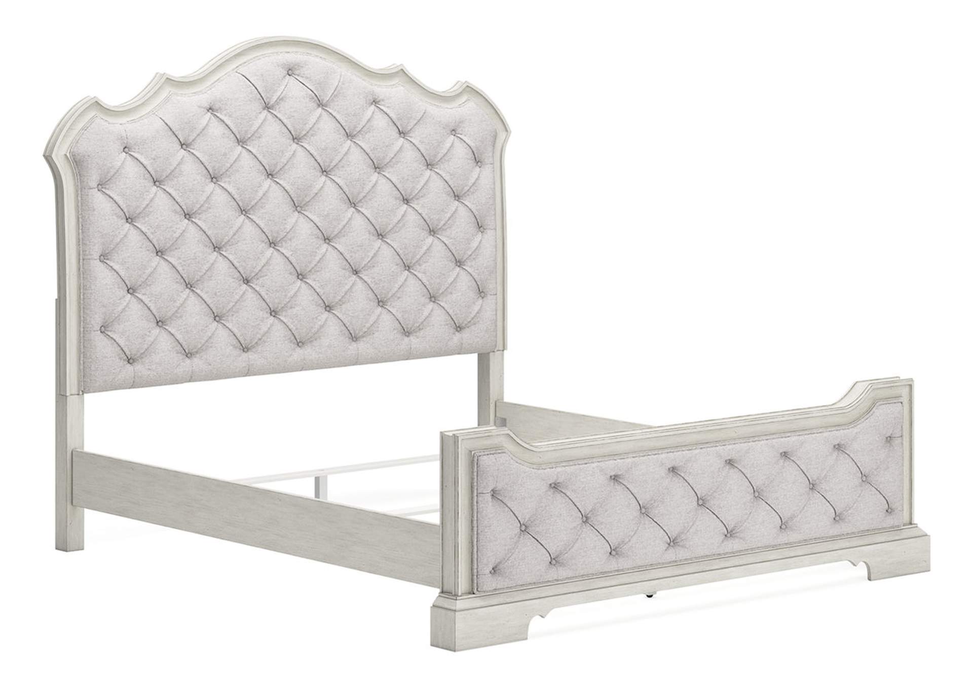 Arlendyne California King Upholstered Bed with Mirrored Dresser,Signature Design By Ashley