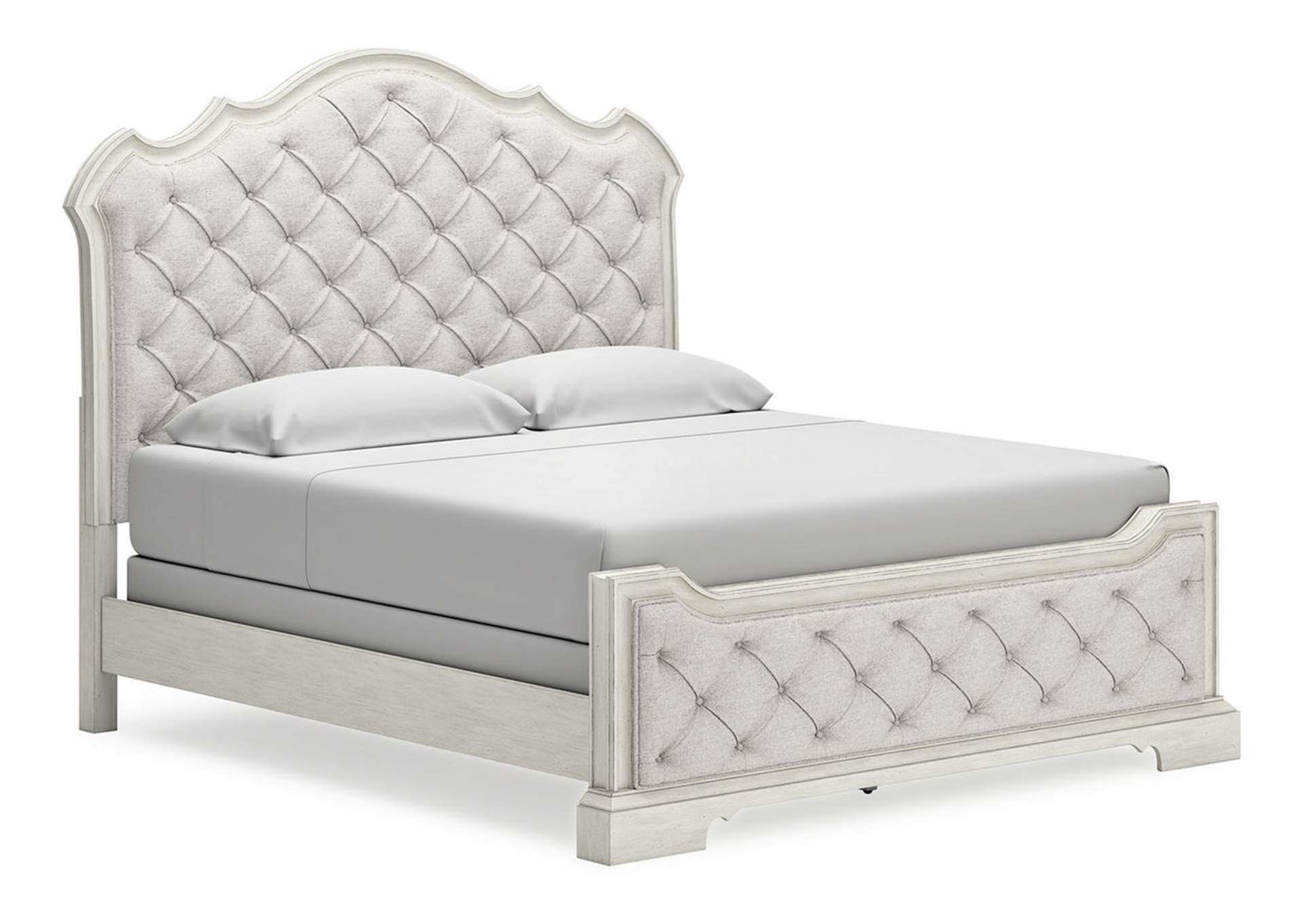 Arlendyne California King Upholstered Bed with Mirrored Dresser, Chest and 2 Nightstands,Signature Design By Ashley