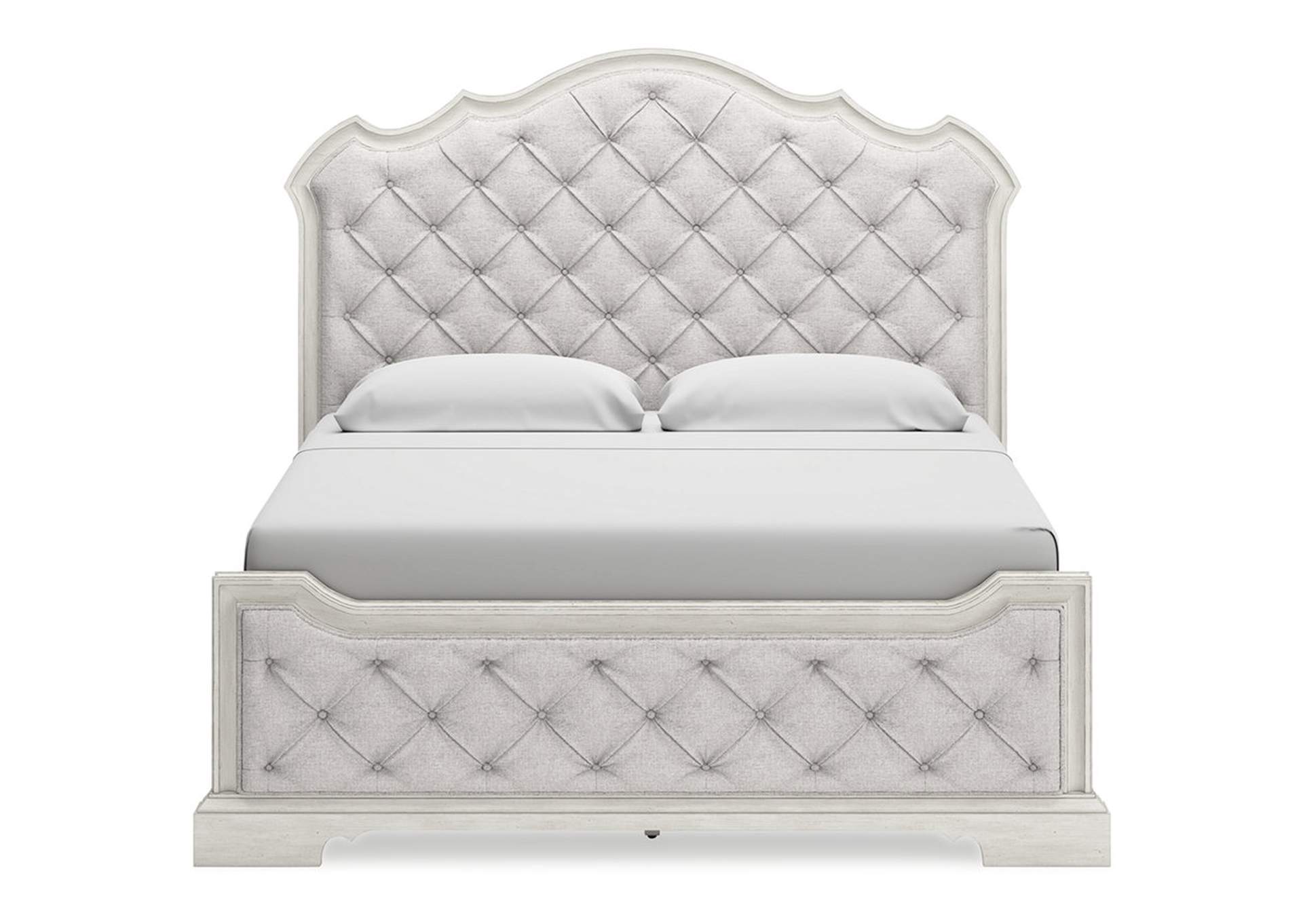 Arlendyne California King Upholstered Bed with Mirrored Dresser, Chest and Nightstand,Signature Design By Ashley