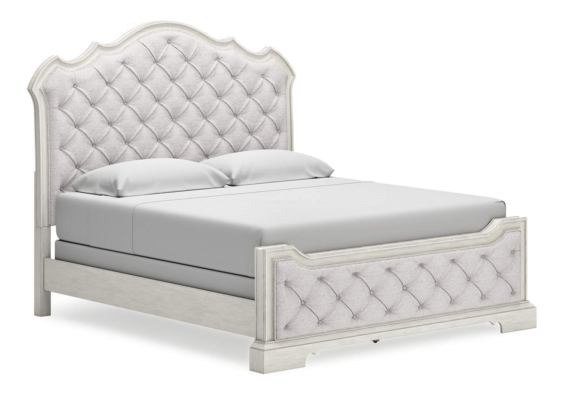 Arlendyne King Upholstered Bed with Mirrored Dresser and Nightstand,Signature Design By Ashley