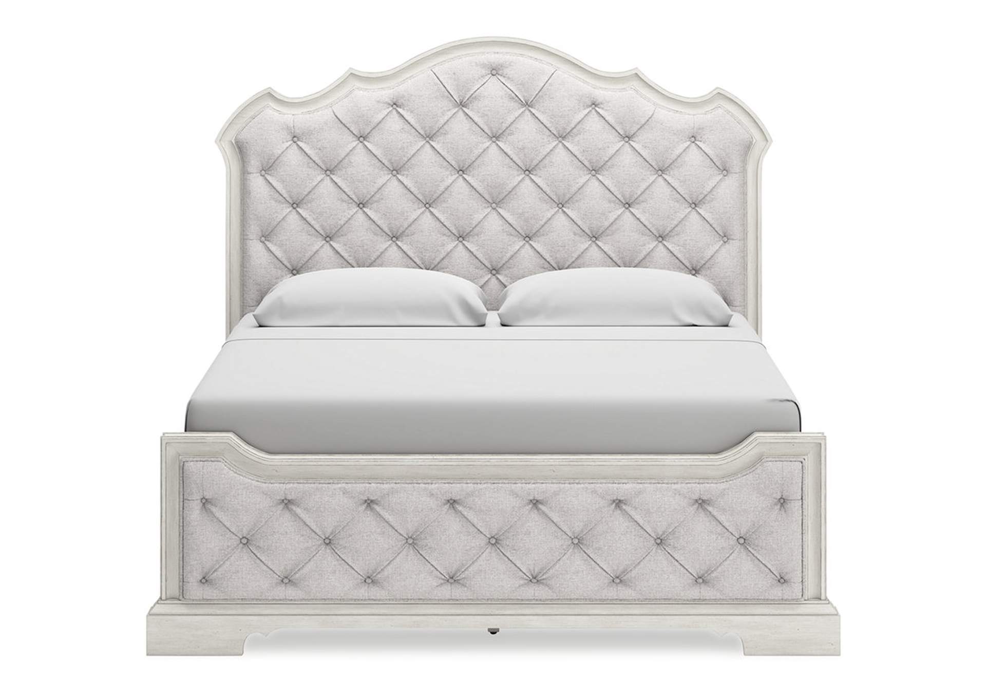 Arlendyne King Upholstered Bed with Mirrored Dresser and Nightstand,Signature Design By Ashley