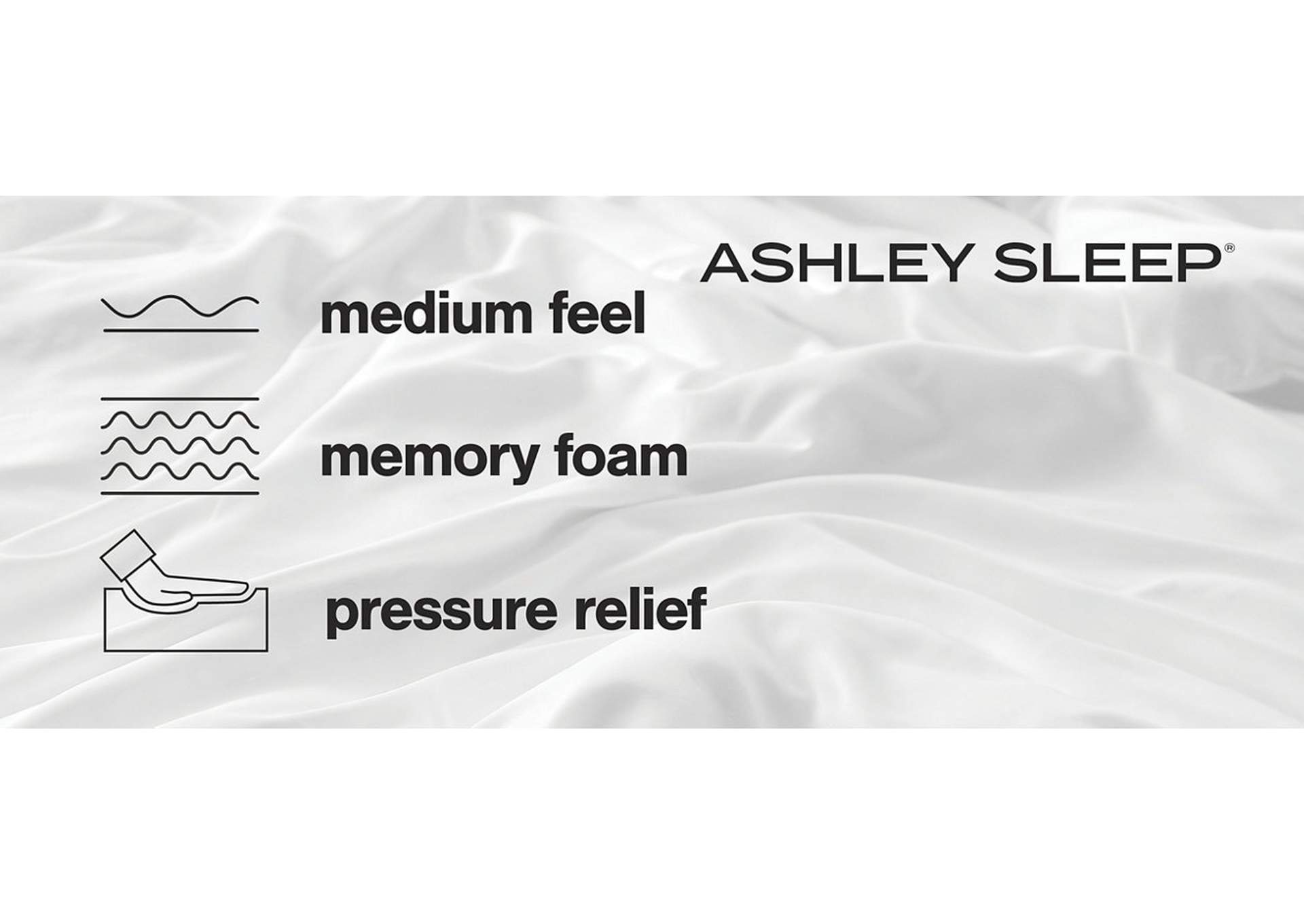 Chime 8 Inch Memory Foam Twin Mattress in a Box,Sierra Sleep by Ashley