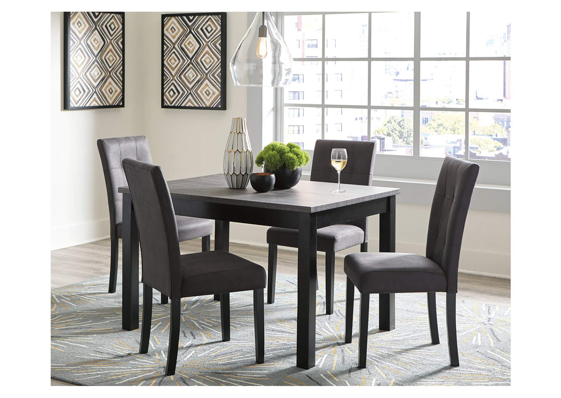 Garvine Dining Table and Chairs (Set of 5),Signature Design By Ashley