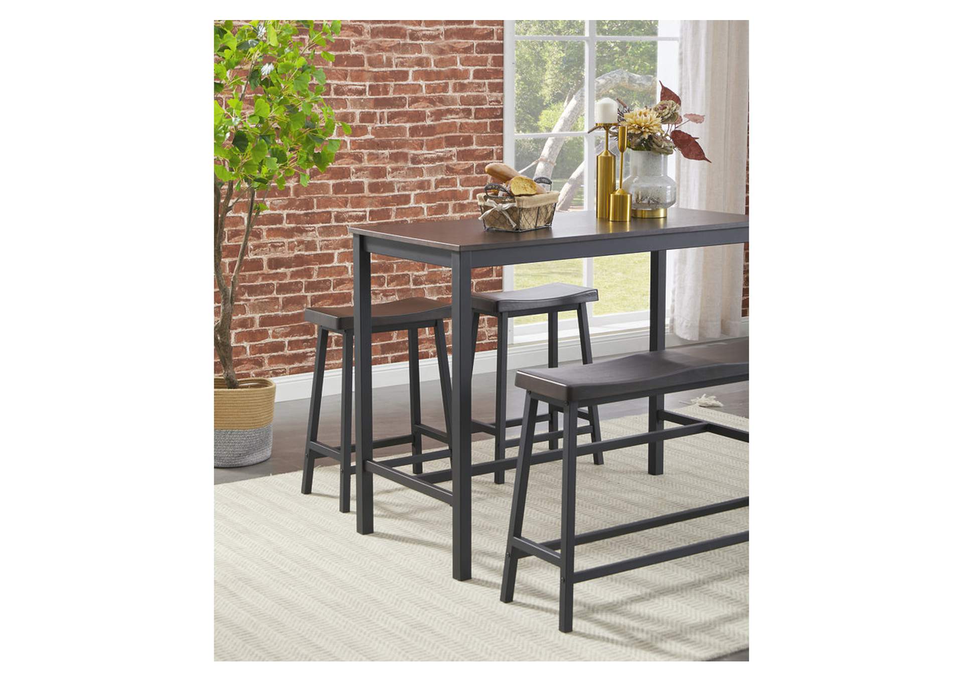 Playden Counter Height Dining Table and Bar Stools (Set of 4),Signature Design By Ashley