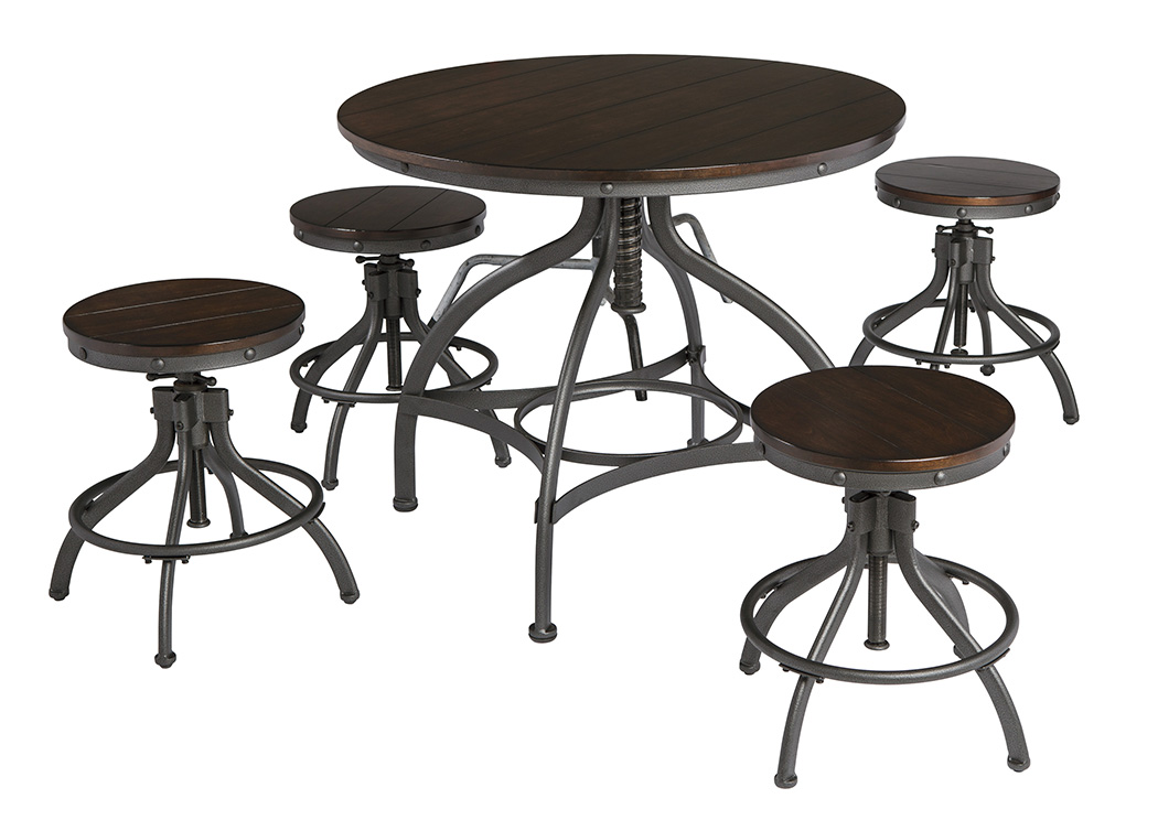 Odium Brown Dining Room Counter Table Set,ABF Signature Design by Ashley