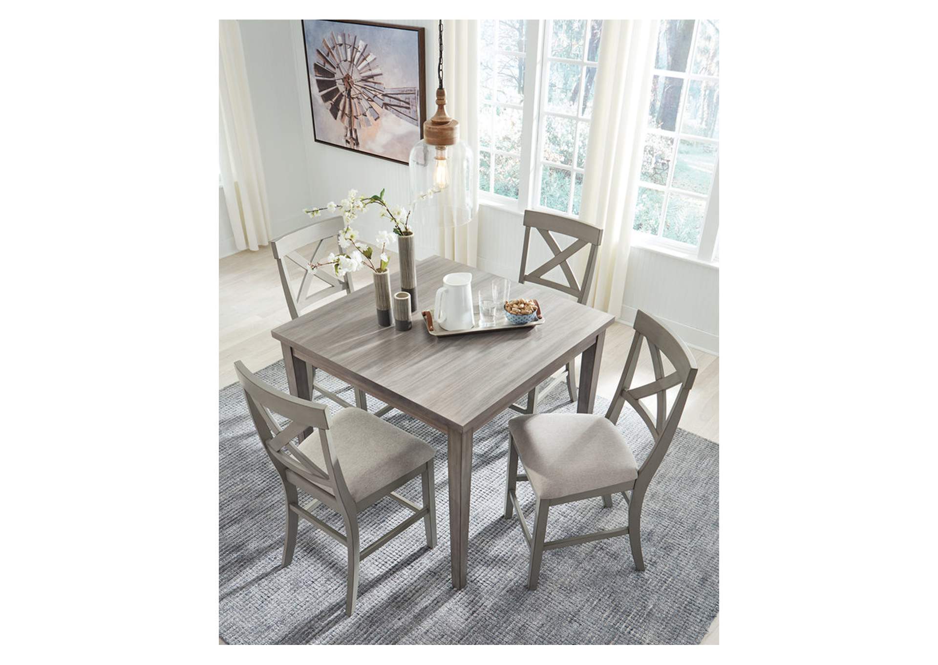 Parellen Counter Height Dining Table and 4 Barstools Best Buy Furniture