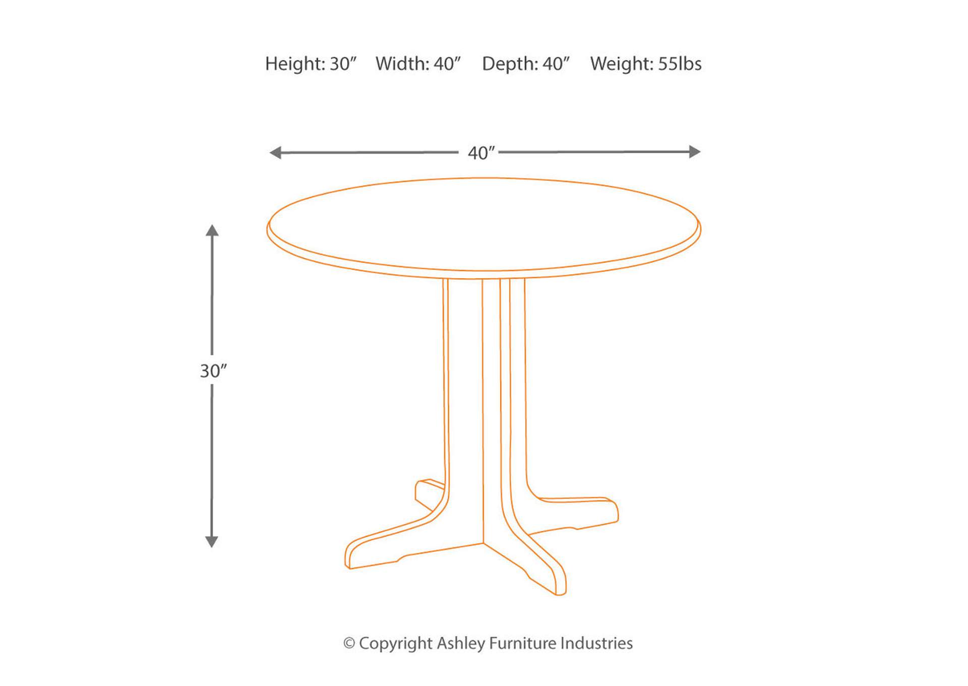Stuman Round Drop Leaf Table,Signature Design By Ashley