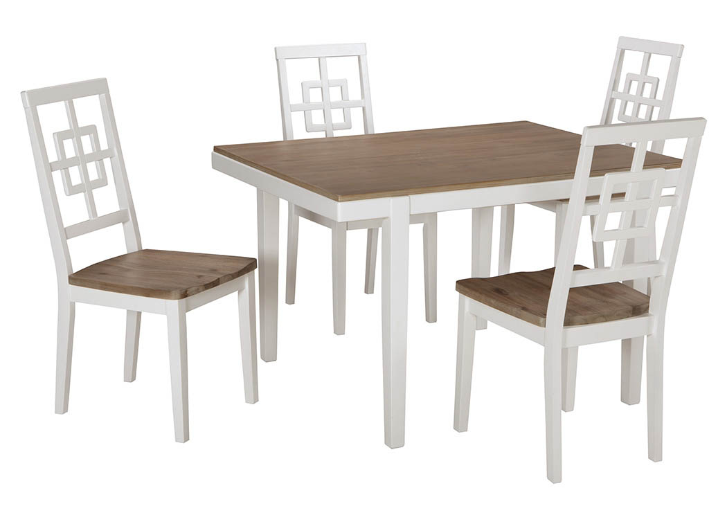 Brovada Two-tone Rectangular Dining Room Table Set,ABF Signature Design by Ashley