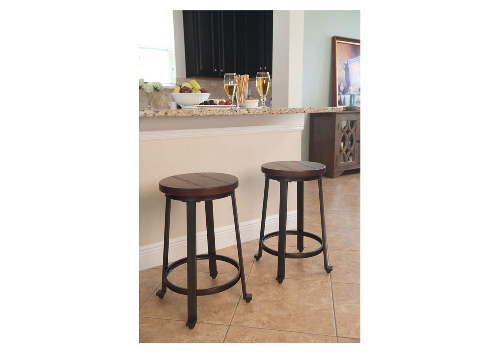 Challiman Counter Height Bar Stool (Set of 2),Direct To Consumer Express
