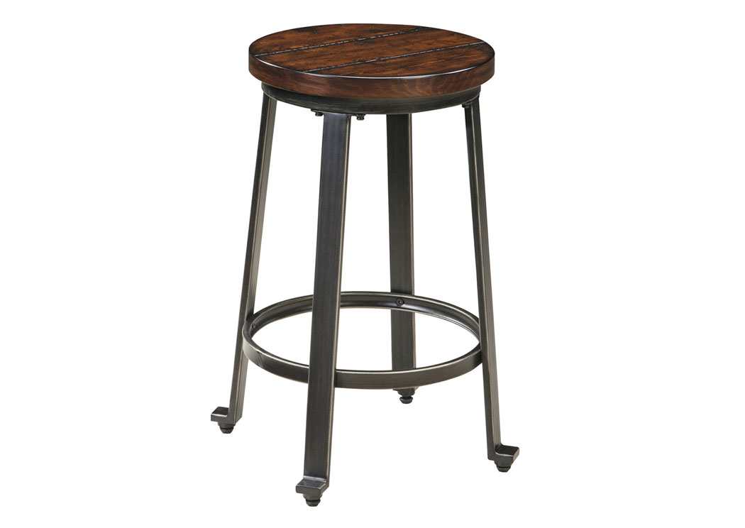 Challiman Rustic Brown Stool (Set of 2),ABF Signature Design by Ashley