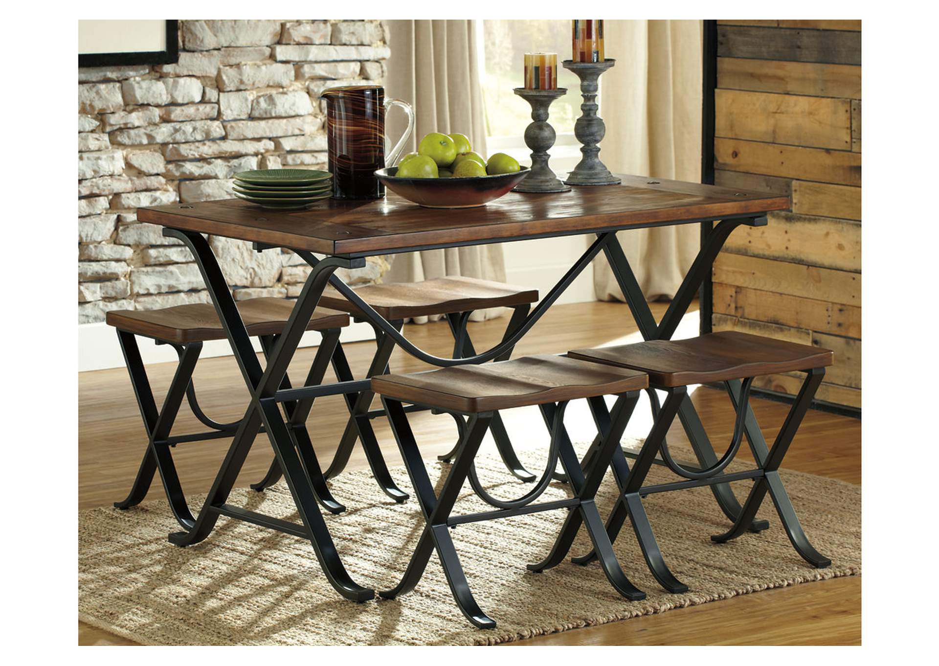 Freimore Dining Table and Stools (Set of 5),Signature Design By Ashley