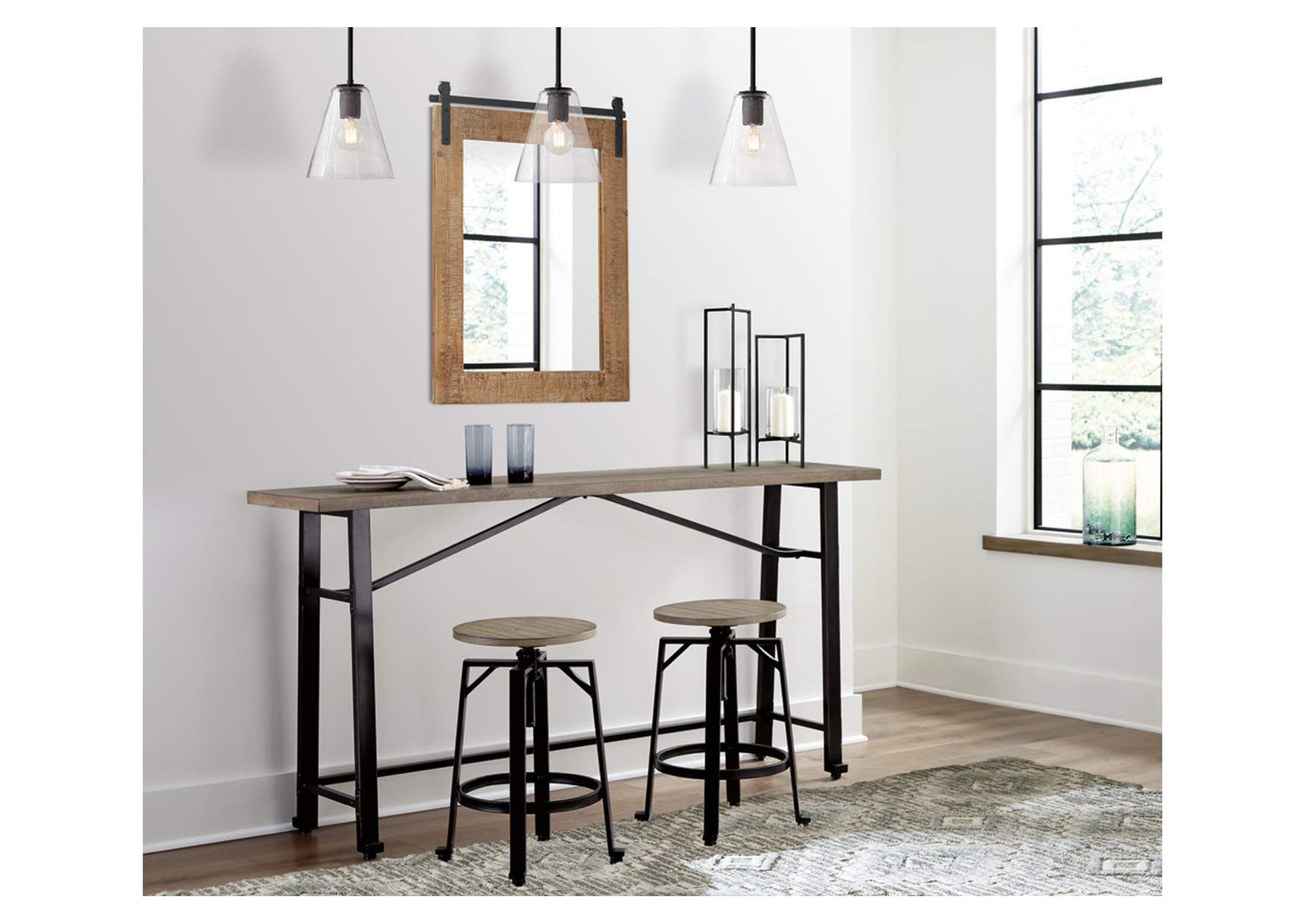 Lesterton Counter Height Dining Table and 2 Barstools,Signature Design By Ashley