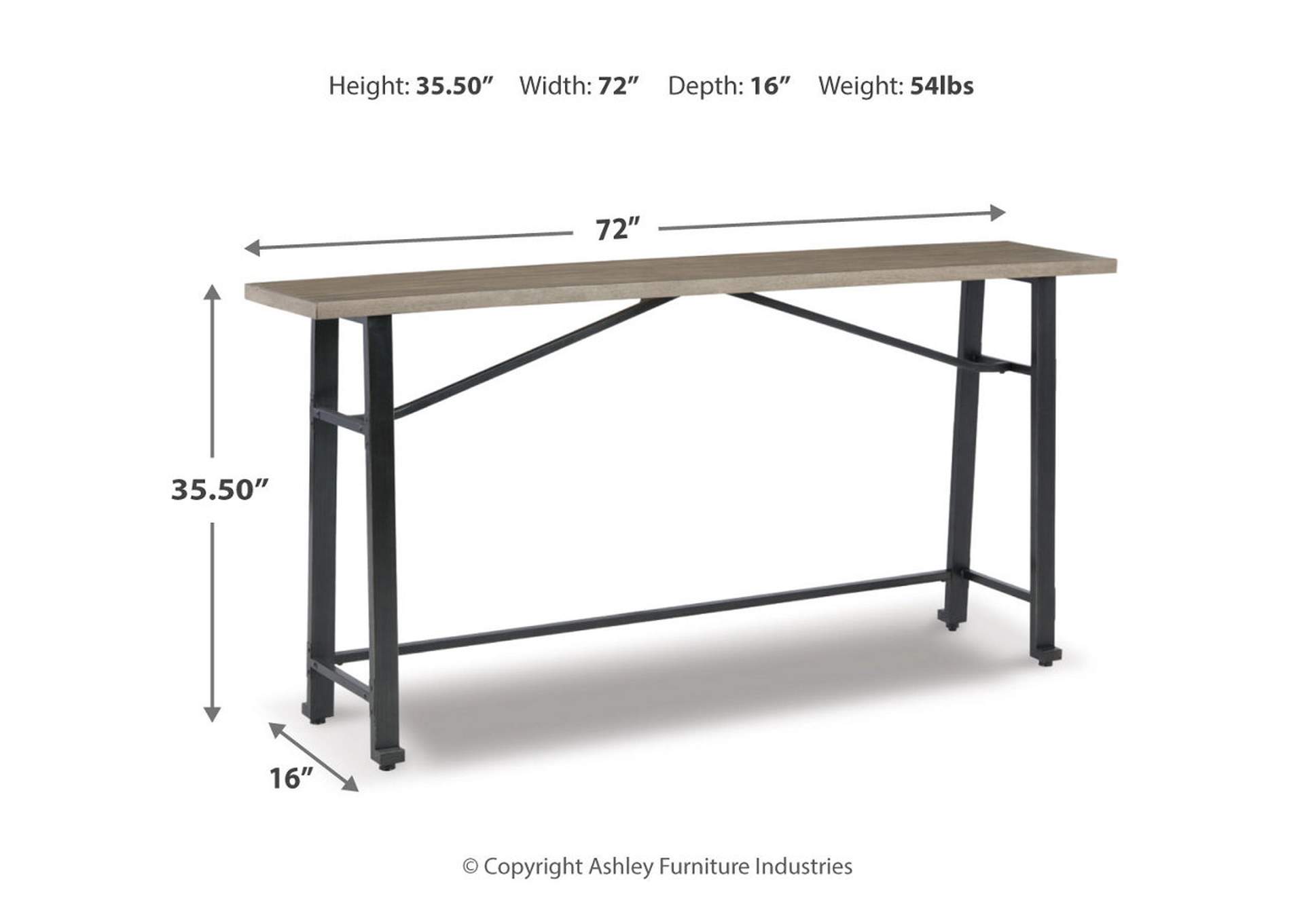 Lesterton Long Counter Table,Signature Design By Ashley