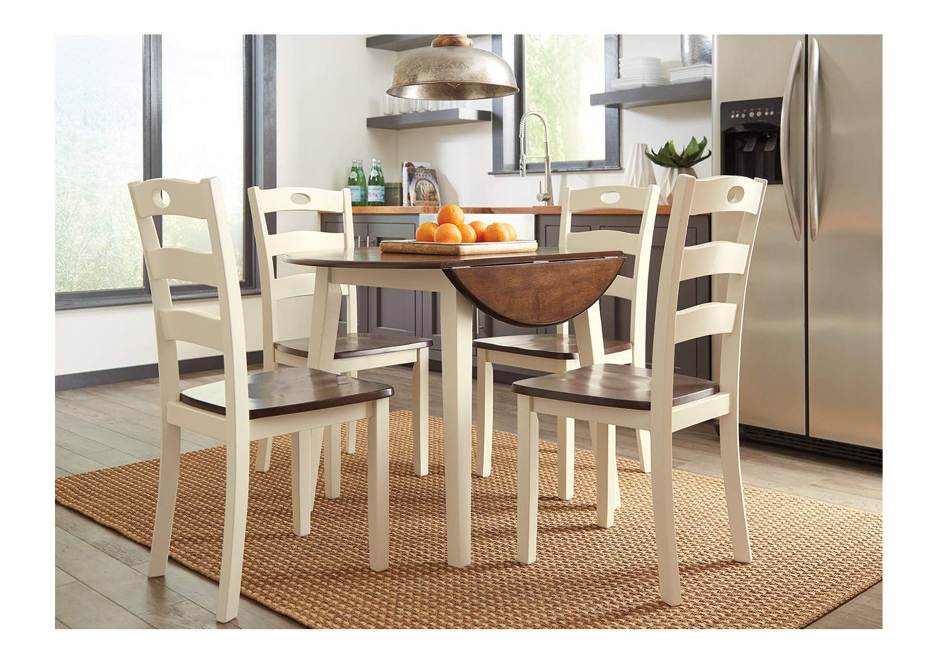Woodanville Dining Table with 4 Chairs,Signature Design By Ashley
