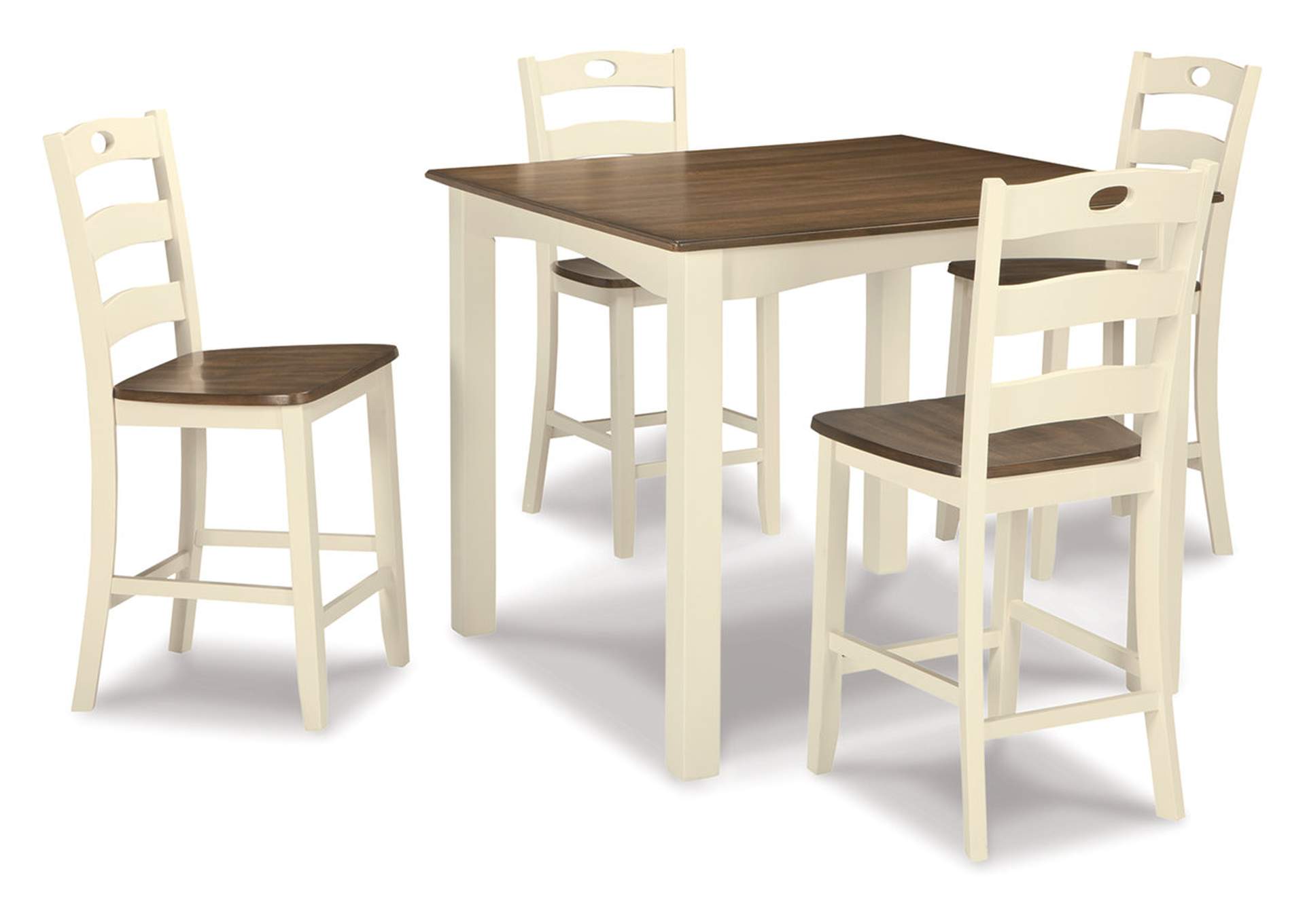 Woodanville Counter Height Dining Table and Bar Stools (Set of 5),Signature Design By Ashley