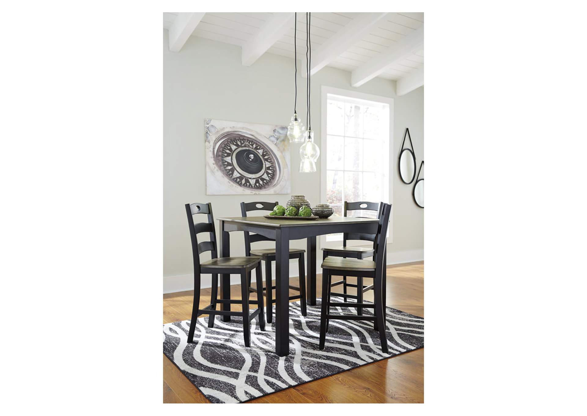 Froshburg Counter Height Dining Table and Bar Stools (Set of 5),Signature Design By Ashley