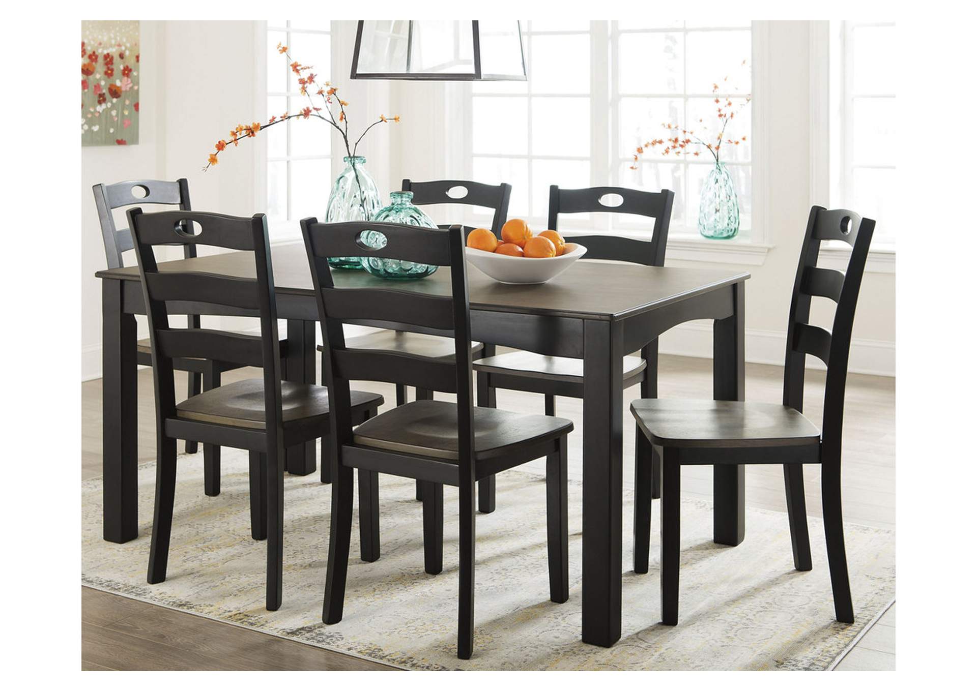 Froshburg Dining Table and Chairs (Set of 7),Signature Design By Ashley