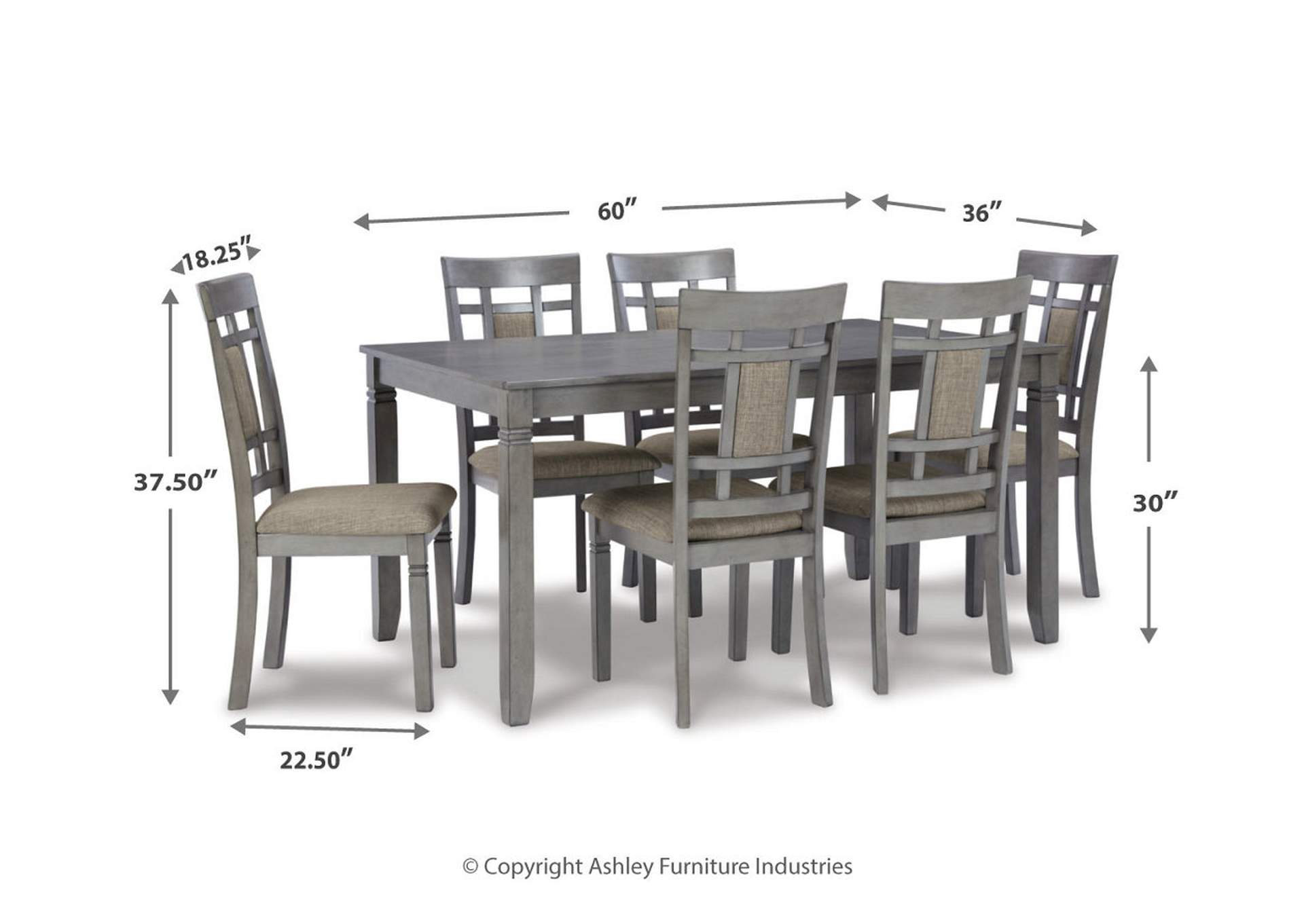 Jayemyer Dining Table and Chairs (Set of 7),Signature Design By Ashley