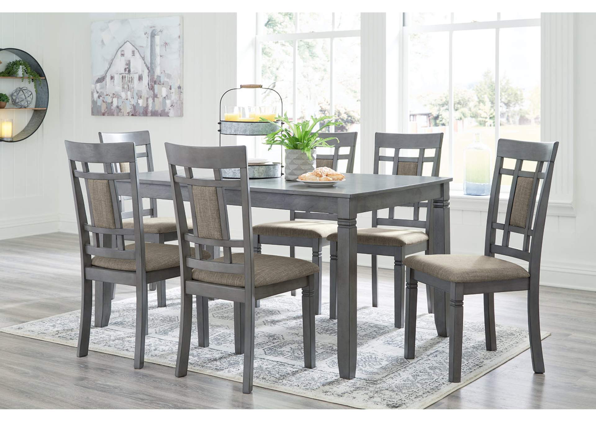 Jayemyer Dining Table and Chairs (Set of 7),Signature Design By Ashley