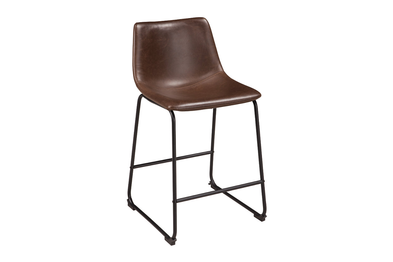 Centiar Two-tone Brown Upholstered Barstool (Set of 2),ABF Signature Design by Ashley