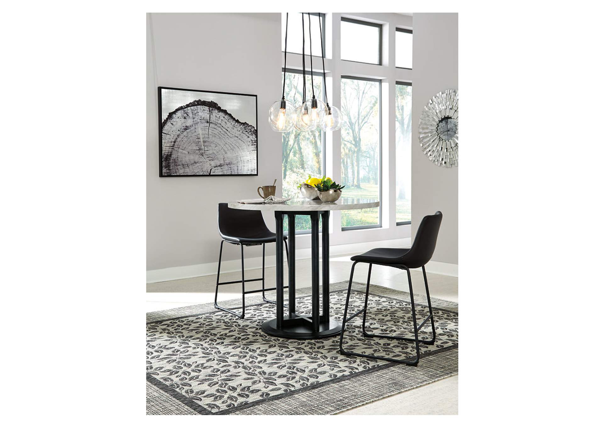 Centiar Counter Height Dining Table and 2 Barstools,Signature Design By Ashley