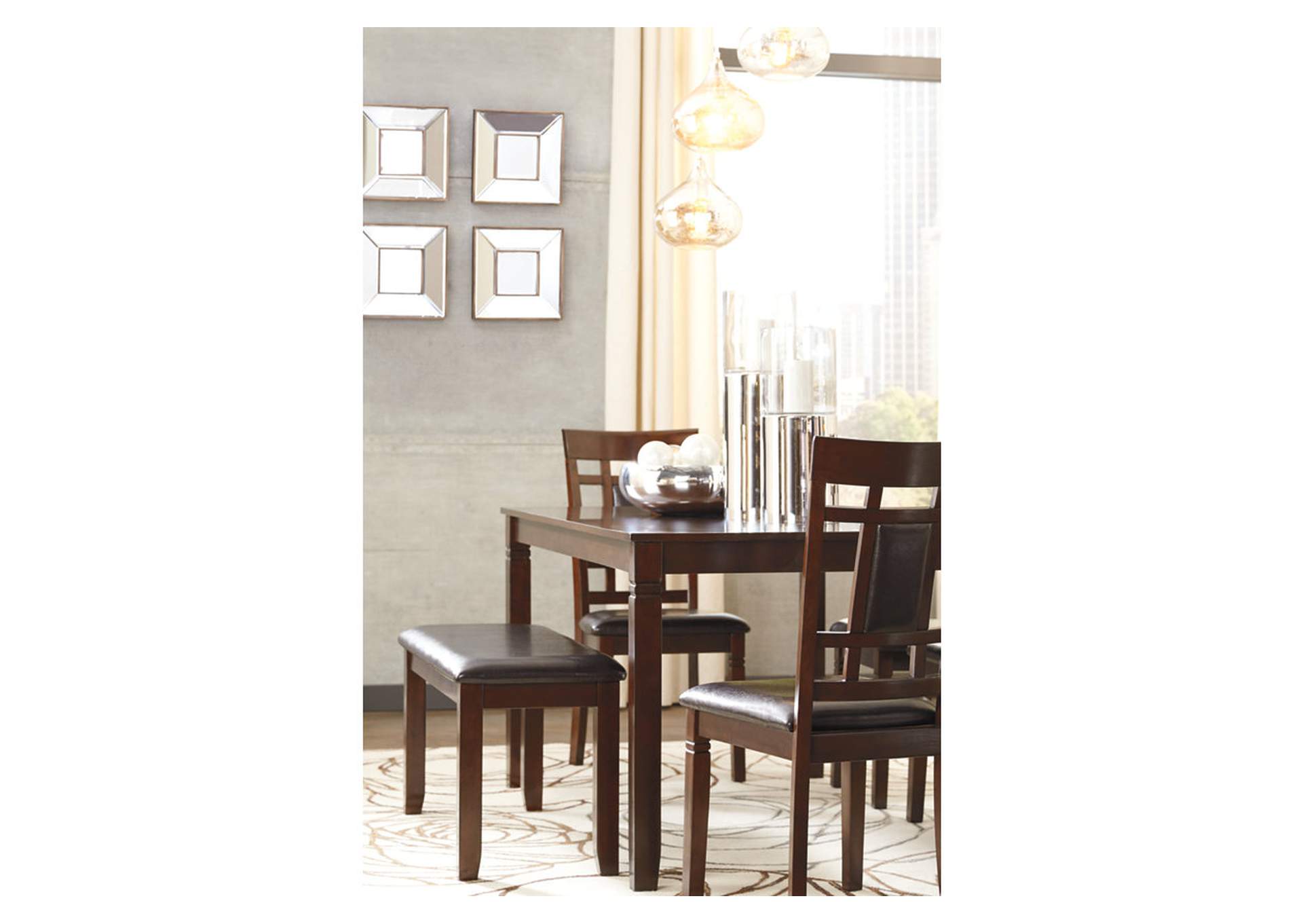 Bennox Dining Table And Chairs With Bench (Set Of 6),Signature Design By Ashley