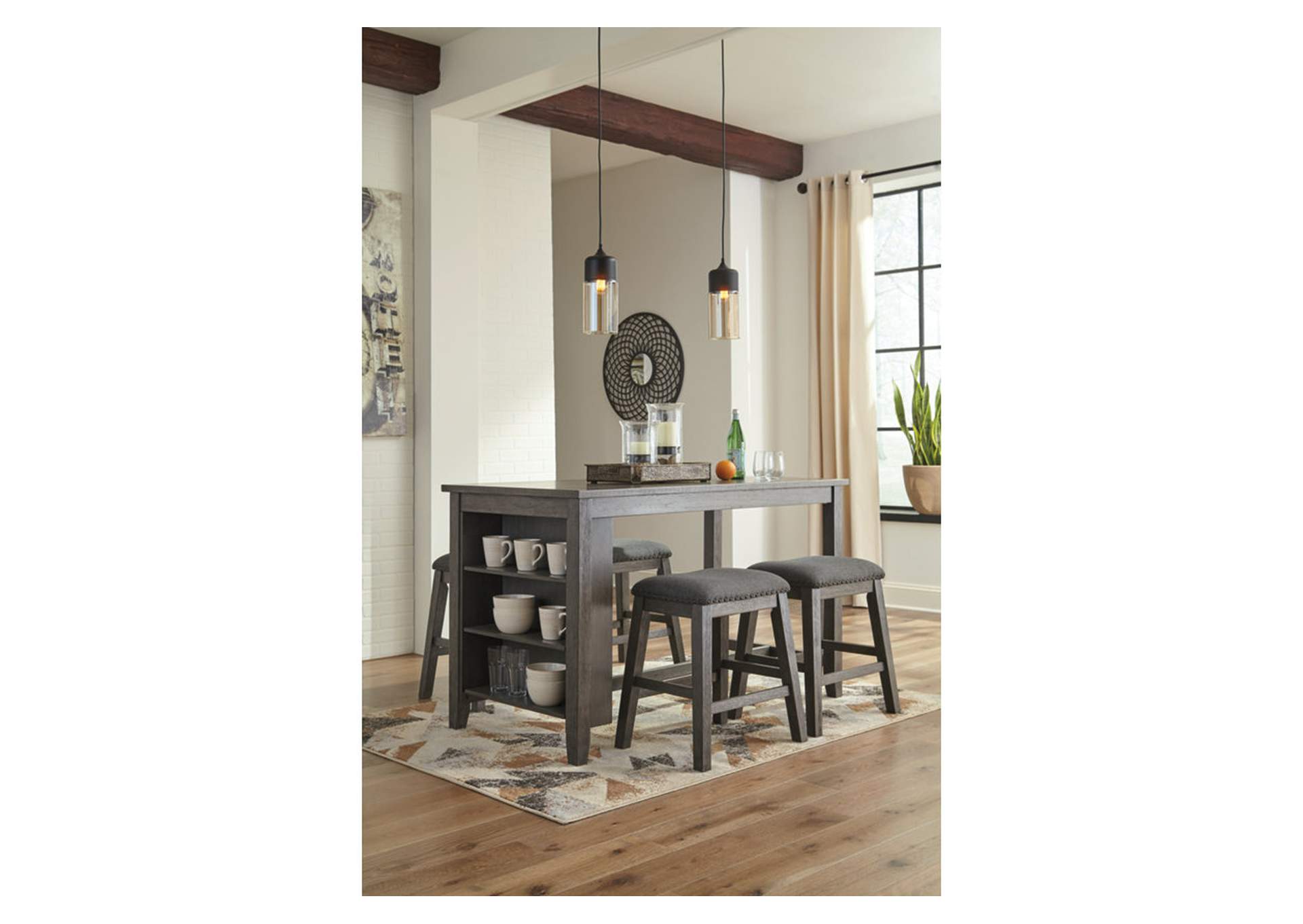 Caitbrook Counter Height Dining Table and 4 Barstools,Signature Design By Ashley