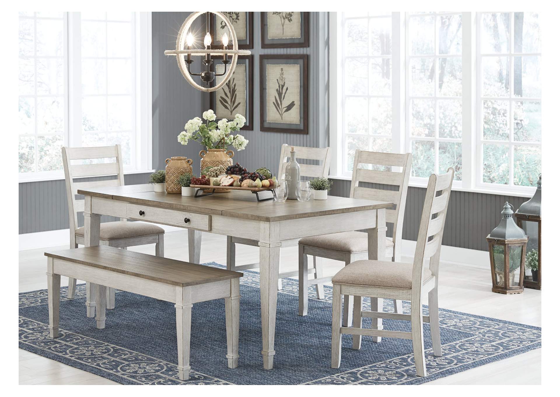 Skempton Dining Table, 4 Chairs, and Bench,Signature Design By Ashley