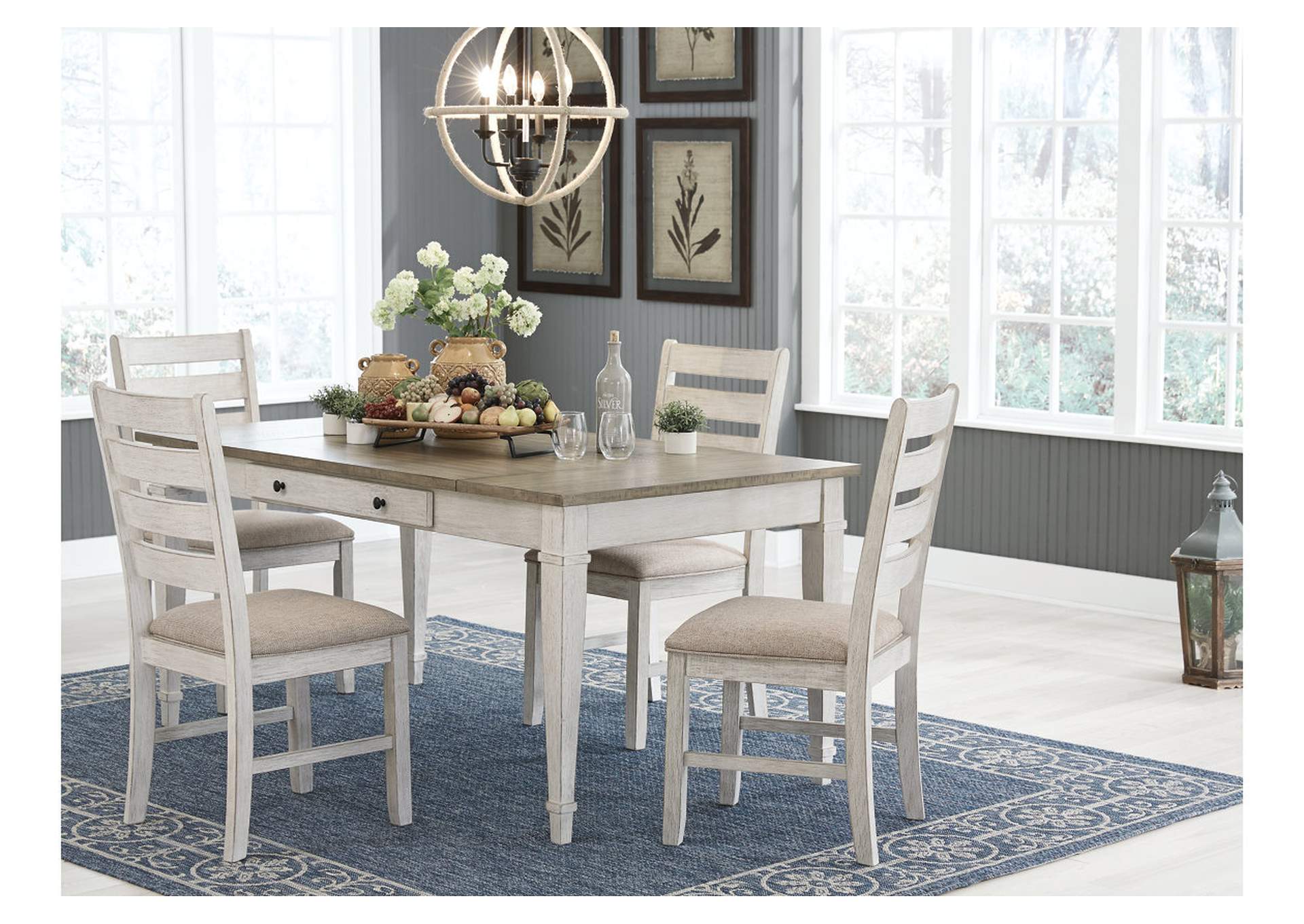 Skempton Dining Table and 4 Chairs,Signature Design By Ashley