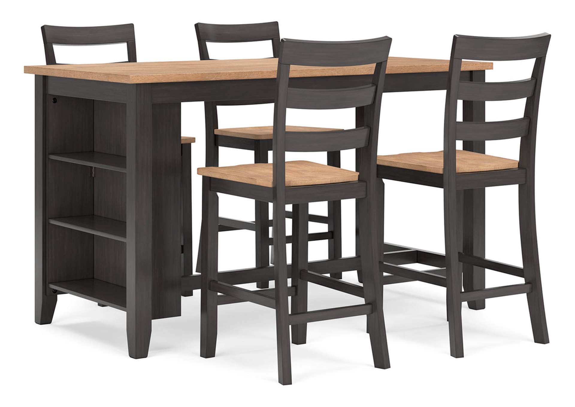 Gesthaven Counter Height Dining Table and 4 Barstools,Signature Design By Ashley