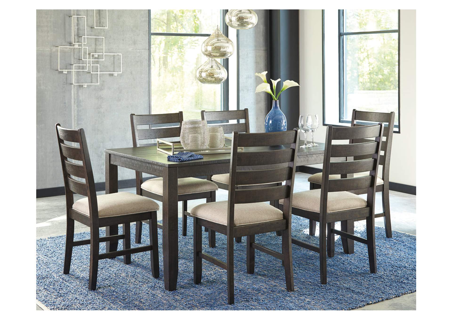 Rokane Dining Table and Chairs (Set of 7),Signature Design By Ashley