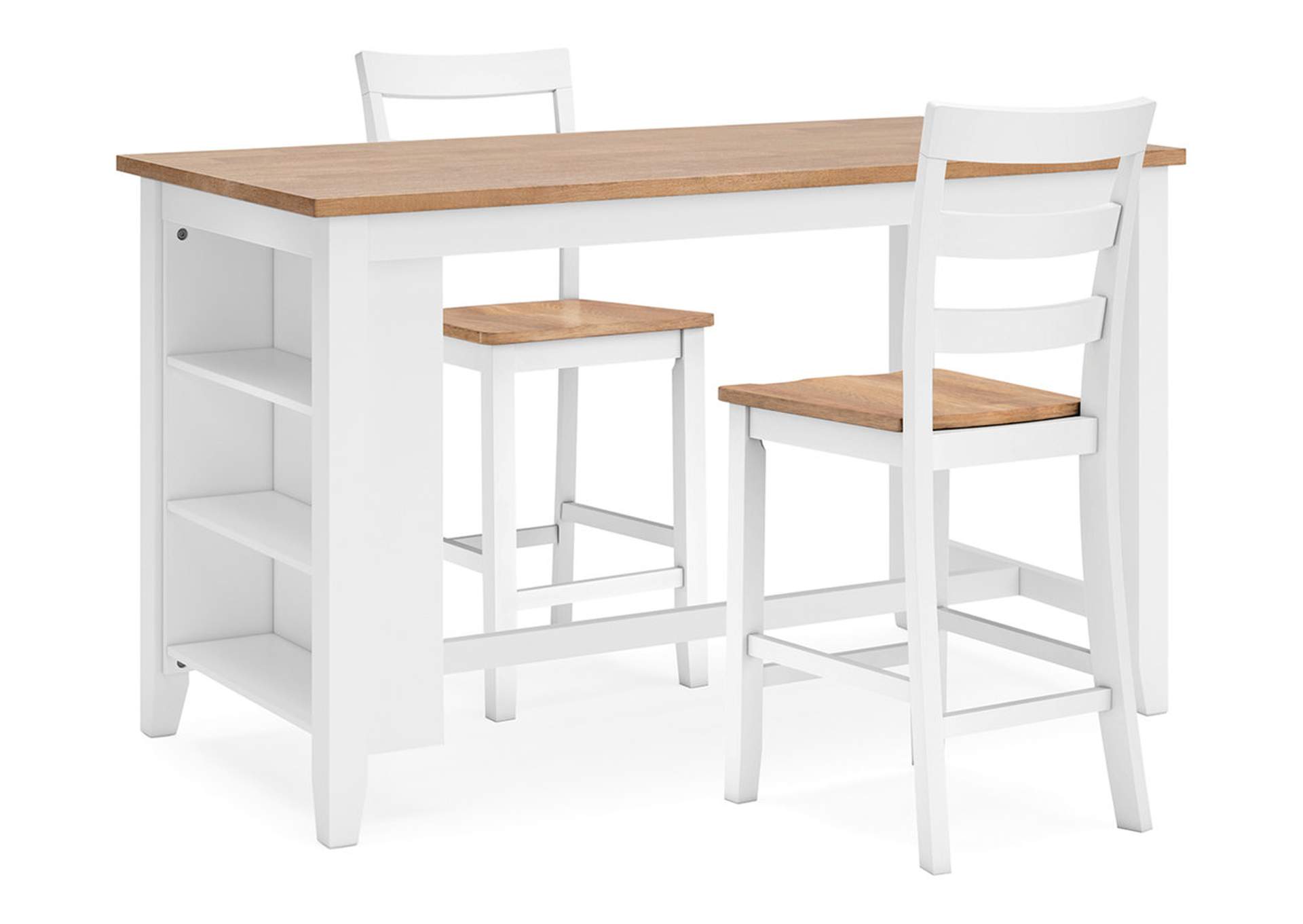 Gesthaven Counter Height Dining Table and 2 Barstools,Signature Design By Ashley