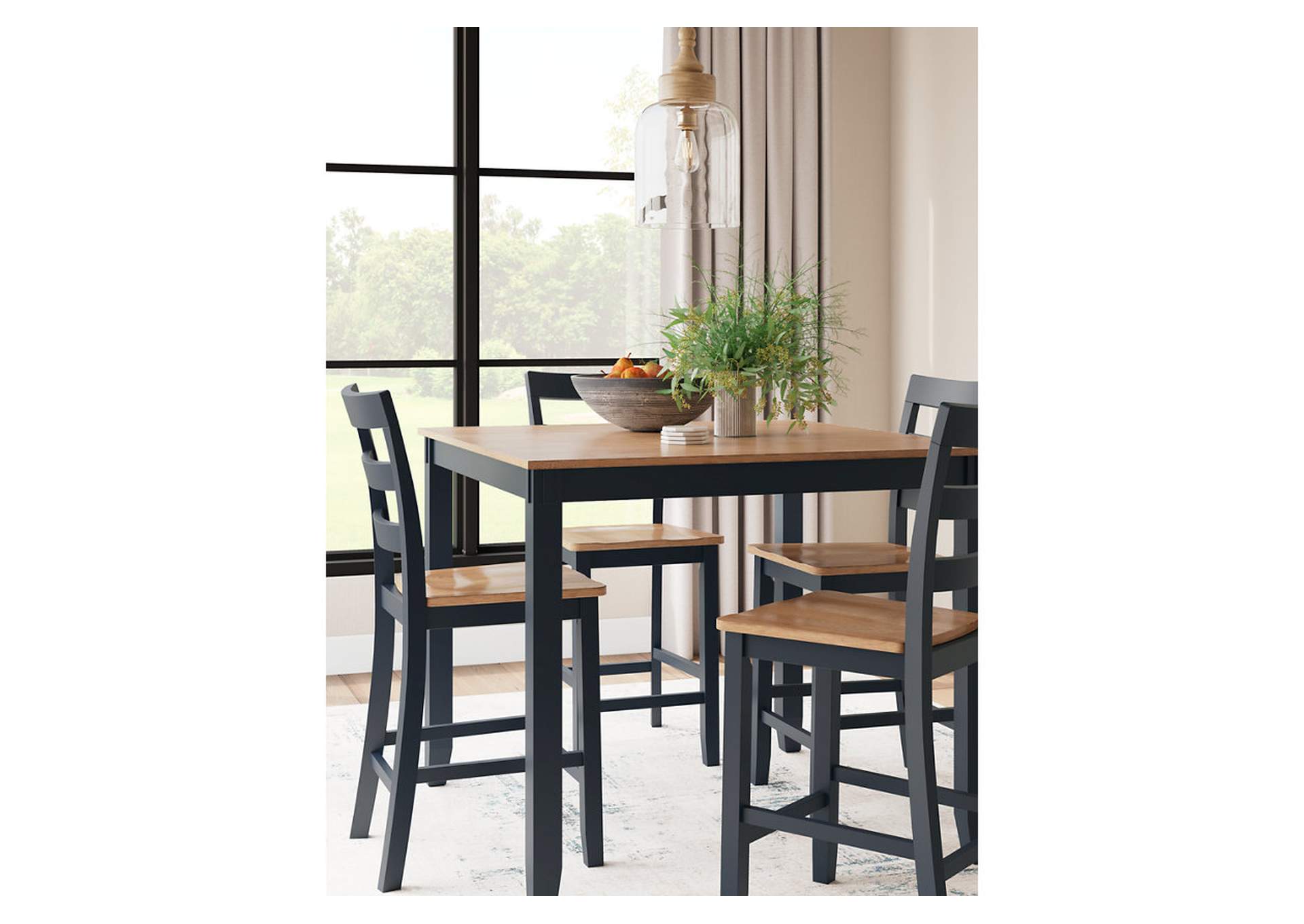 Gesthaven Counter Height Dining Table and 4 Barstools (Set of 5),Signature Design By Ashley