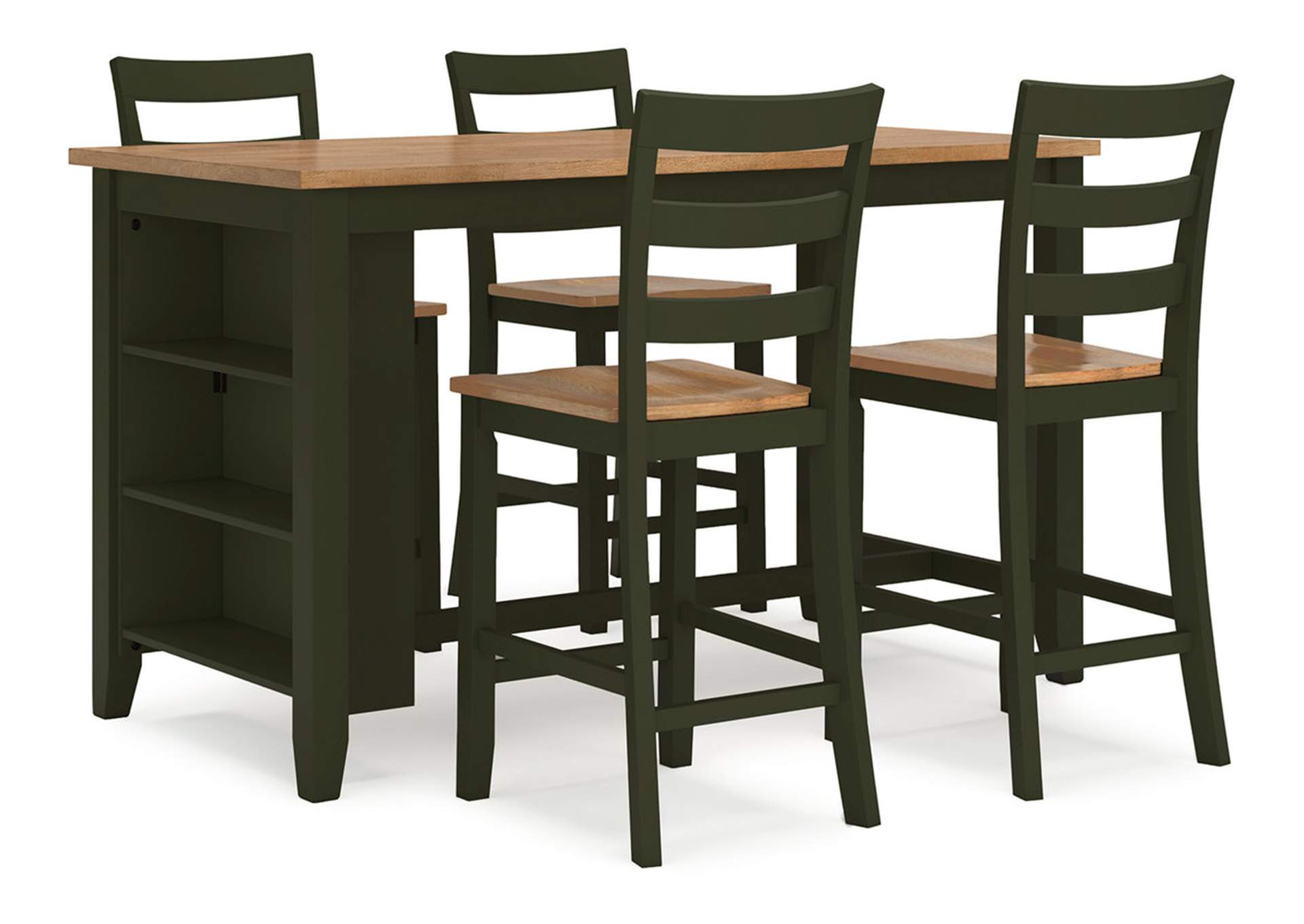 Gesthaven Counter Height Dining Table and 4 Barstools,Signature Design By Ashley