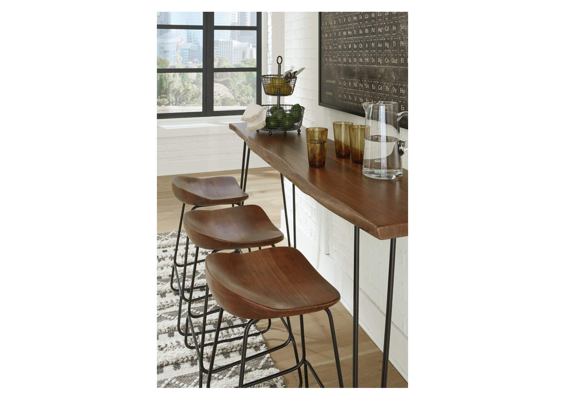 Wilinruck Counter Height Dining Table and 3 Barstools,Signature Design By Ashley