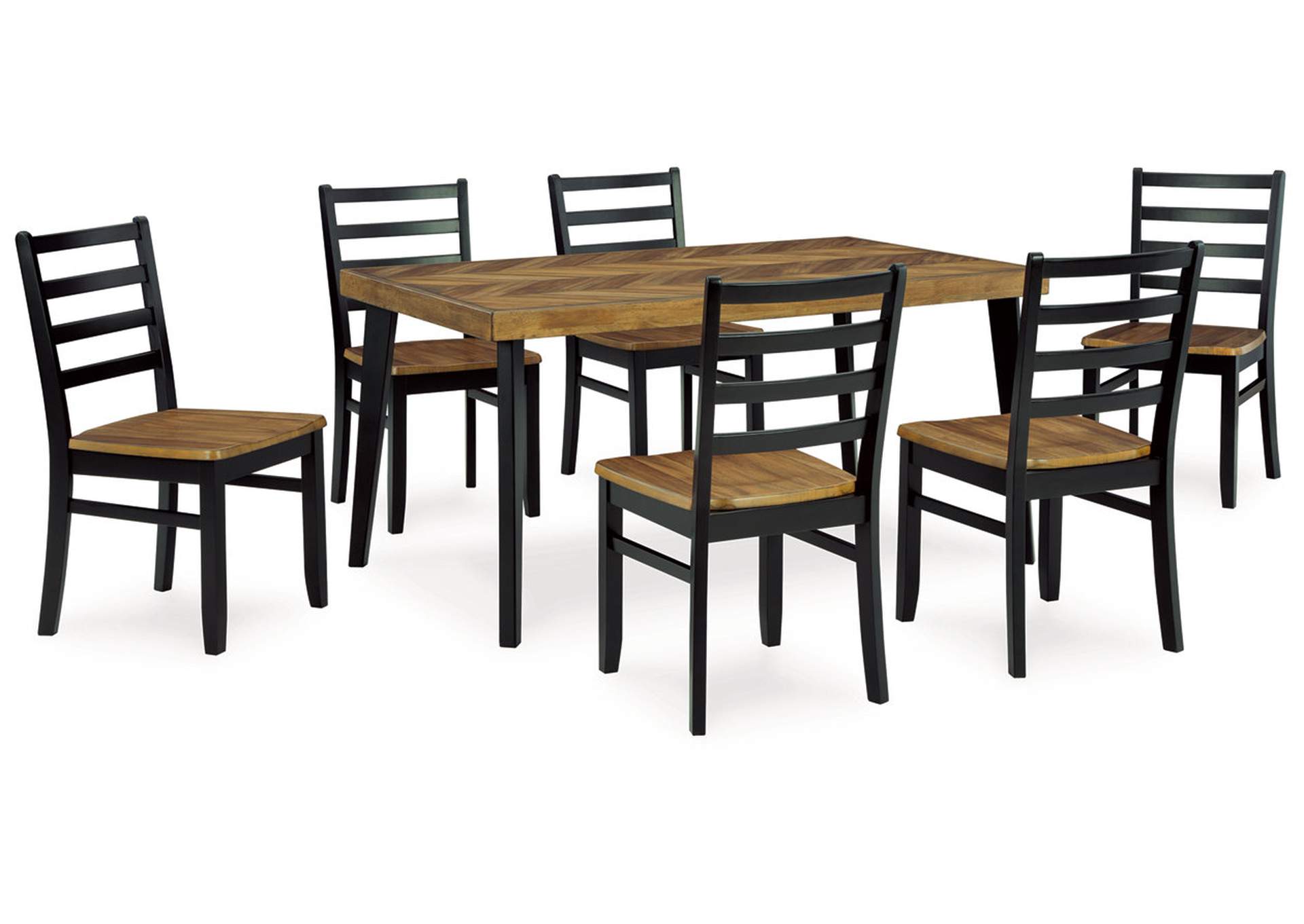 Blondon Dining Table and 6 Chairs (Set of 7),Signature Design By Ashley