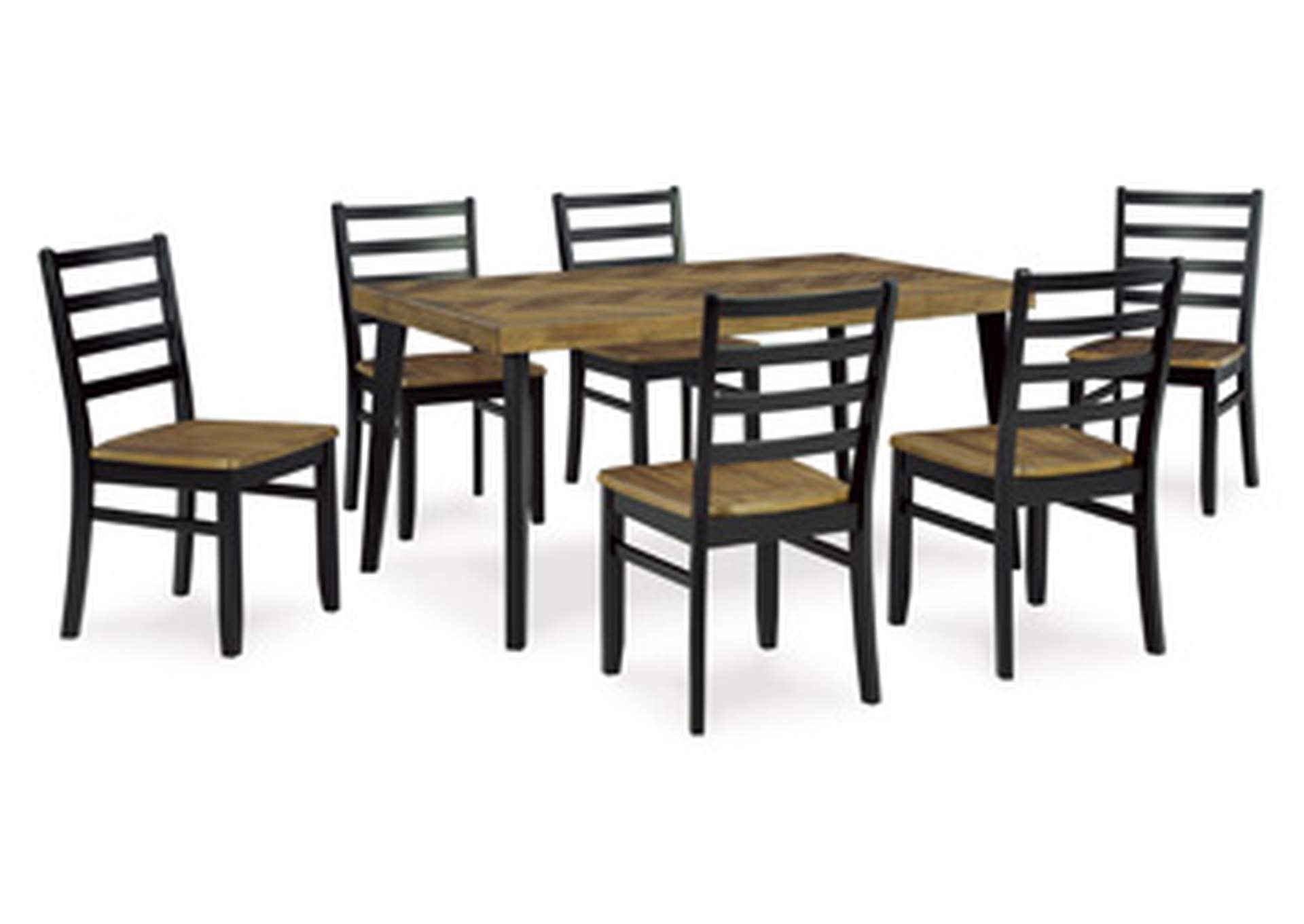 Blondon Dining Table and 6 Chairs (Set of 7),Signature Design By Ashley