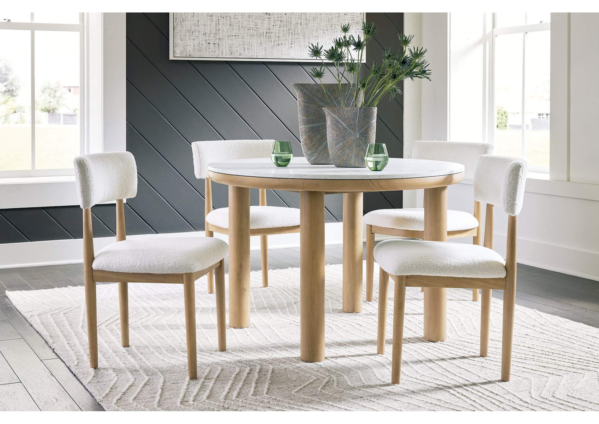 Sawdyn Dining Table and 4 Chairs,Signature Design By Ashley