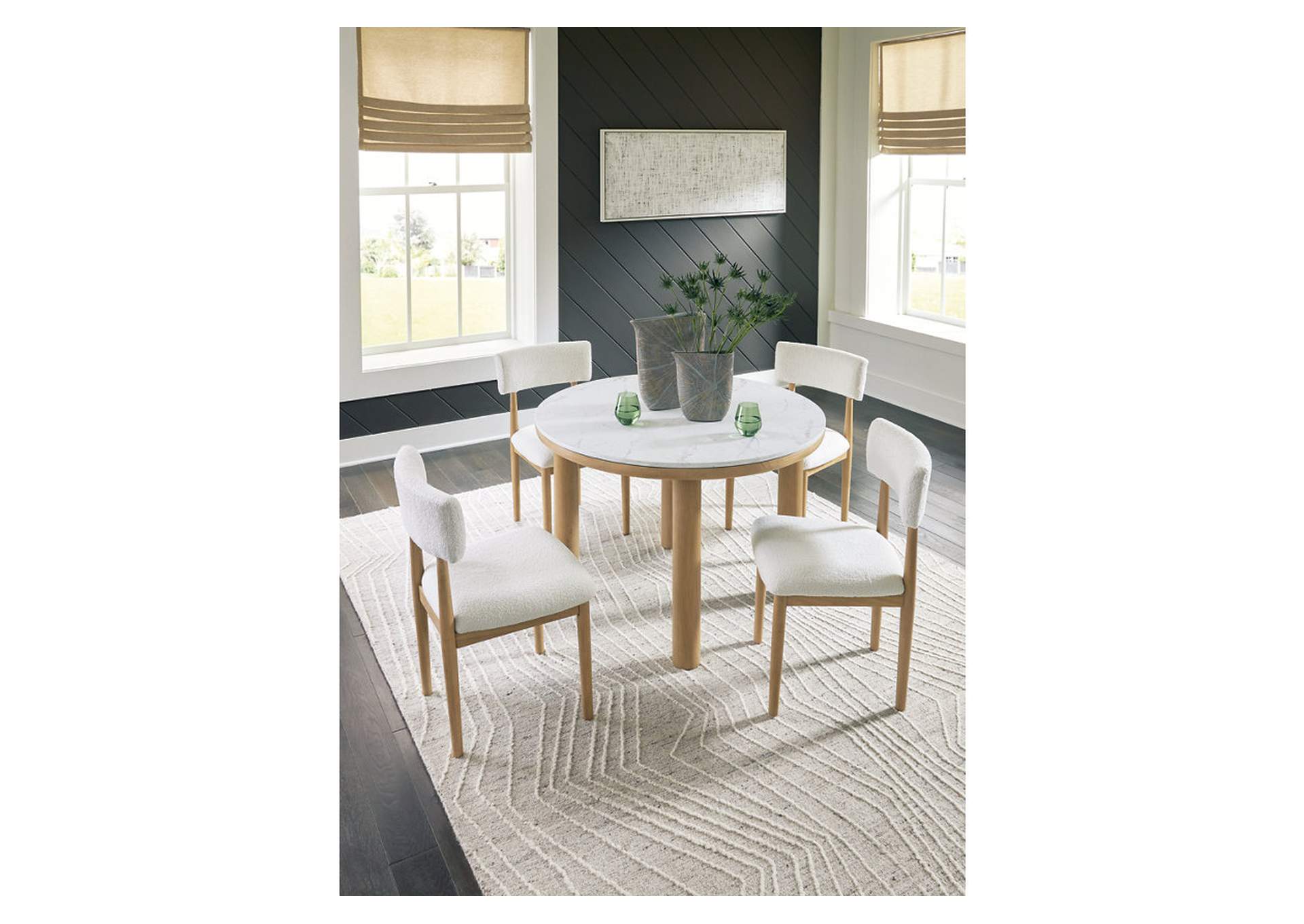 Sawdyn Dining Table and 4 Chairs,Signature Design By Ashley